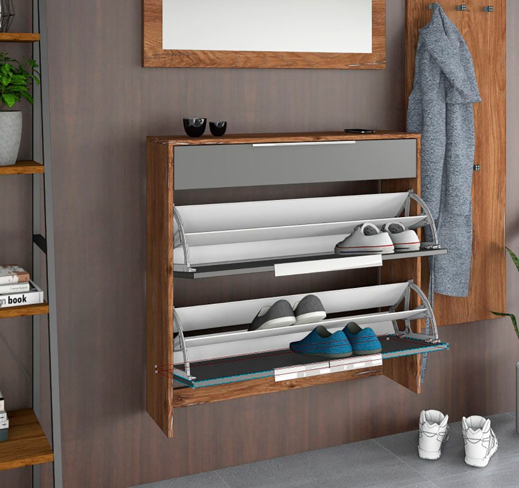 borchardt Möbel Schuhschrank »Oliva« Wandmontage, stehende Montage & Glasböden  unter Mehr aus der Serie