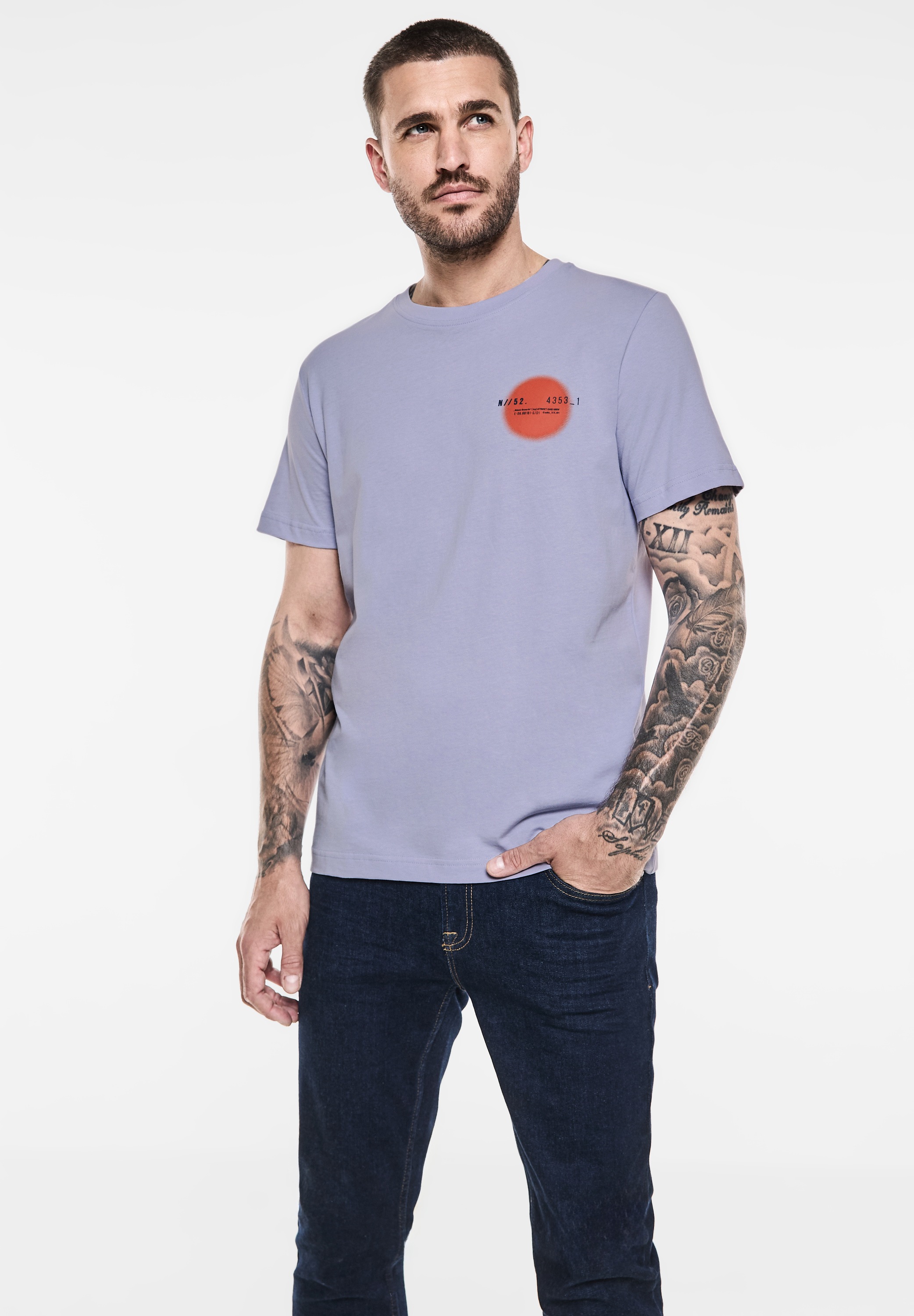 STREET ONE MEN T-Shirt, aus reiner Baumwolle