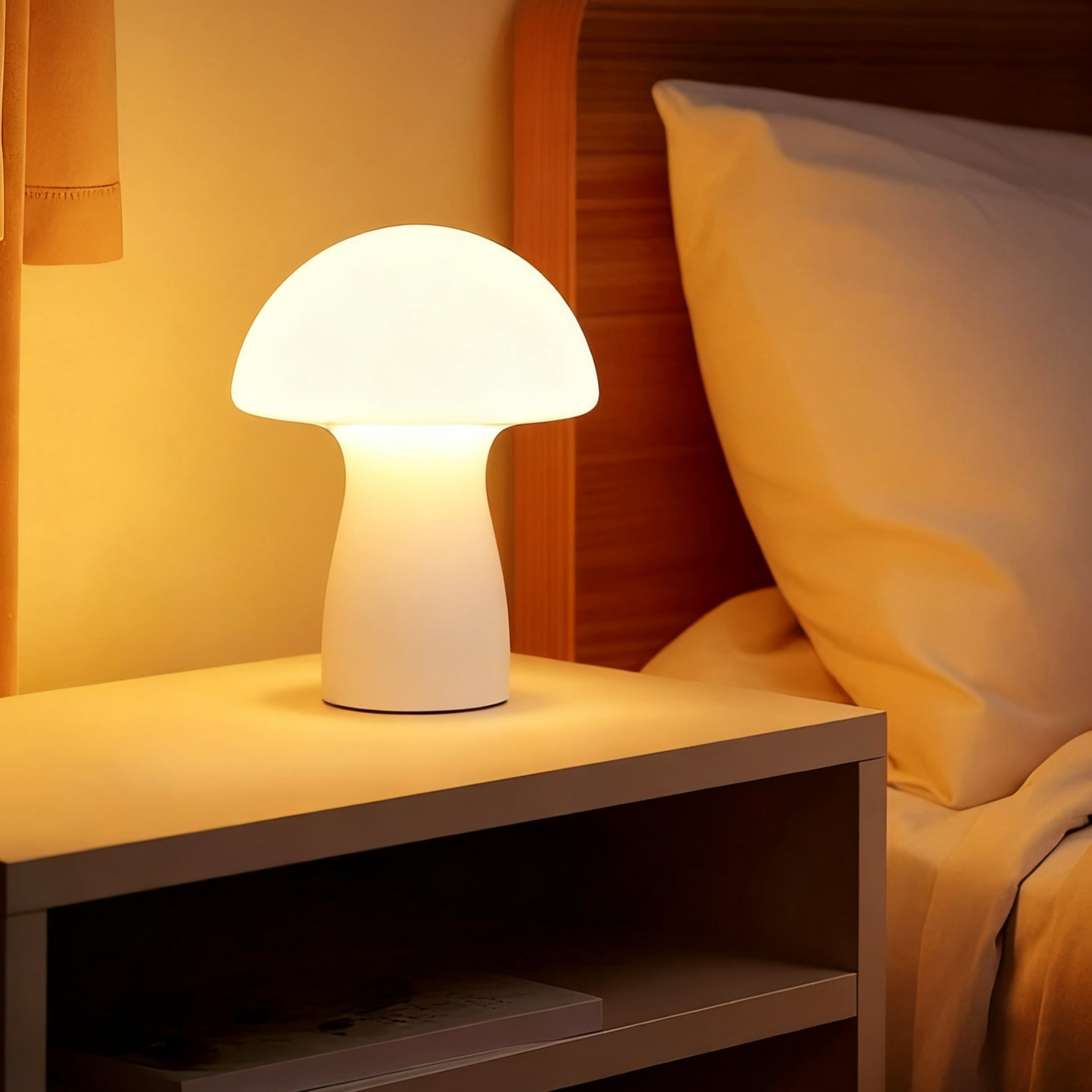 OTTO home Tischleuchte »Grunni« E14 1 Stk. Pilz-Tischleuchte: Opalglas, E14, stilvoll für Nachttisch & mehr
