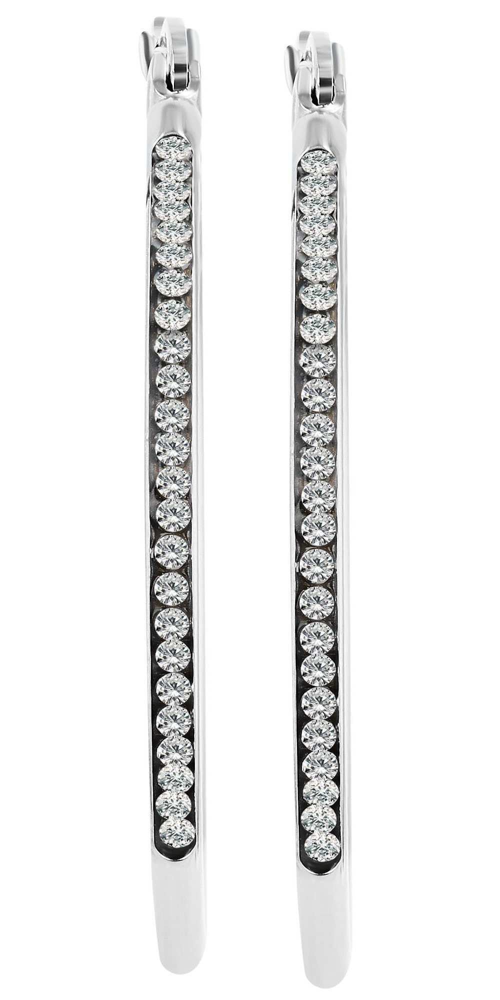 Adelia´s Paar Creolen "Damen Ohrringe – Creole aus Edelstahl mit Strass Ste günstig online kaufen