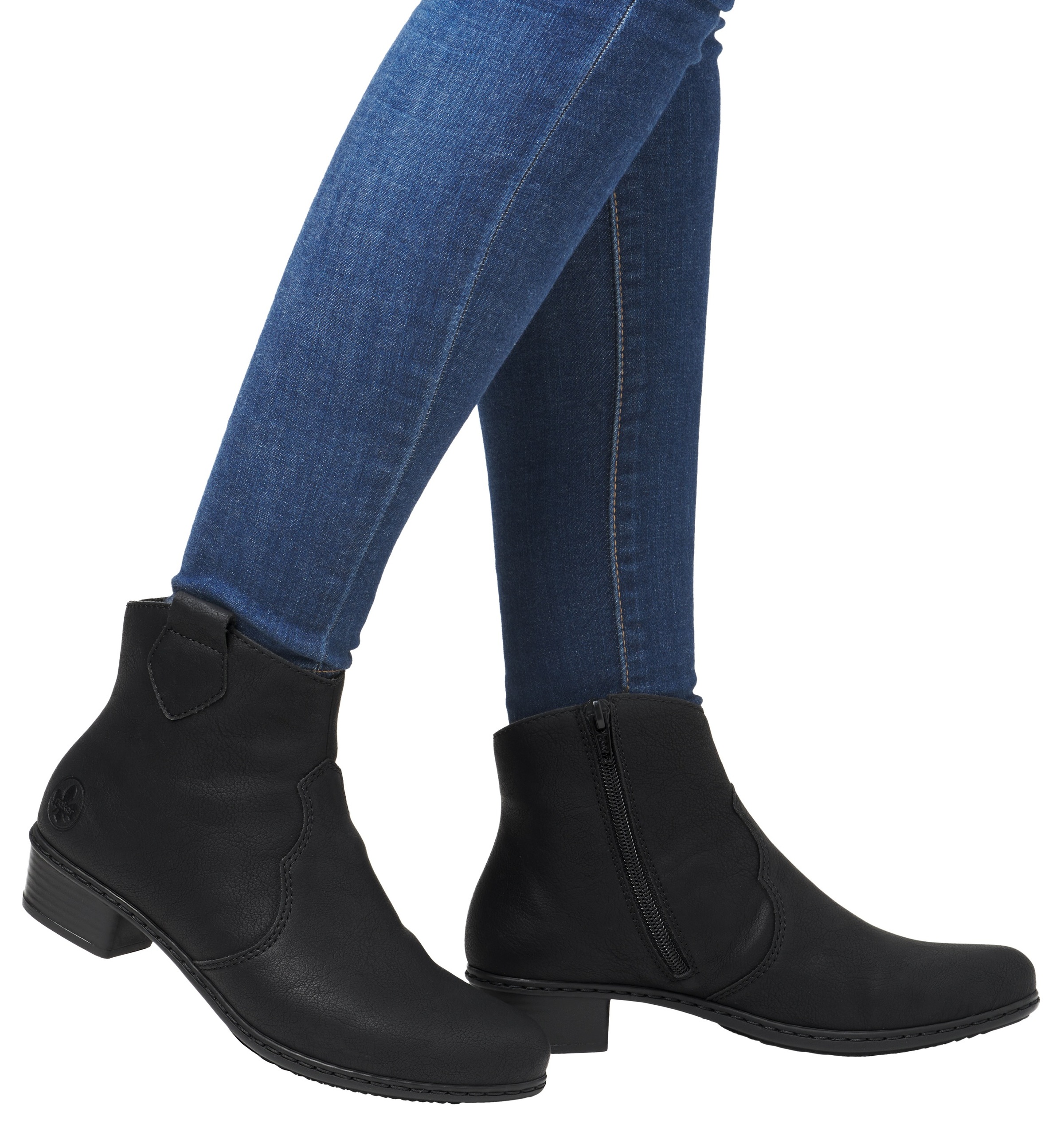 Rieker Westernstiefelette, Stiefelette, Cowboyboots, Blockabsatz, mit Innenreißverschluss