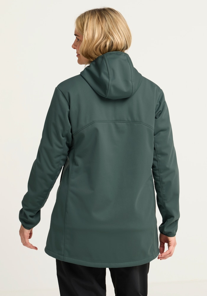 Jack Wolfskin Softshellmantel »WINDHAIN 2 COAT W« Softshellmantel mit Kapuze, winddicht, wasserabweisend