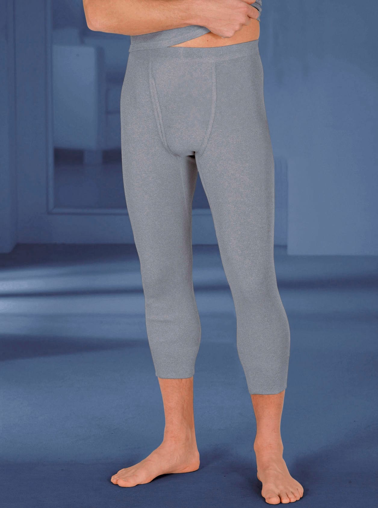 KINGS CLUB Herren Lange Unterhose, Gr. 12, grau, 100% Baumwolle, Unterhosen