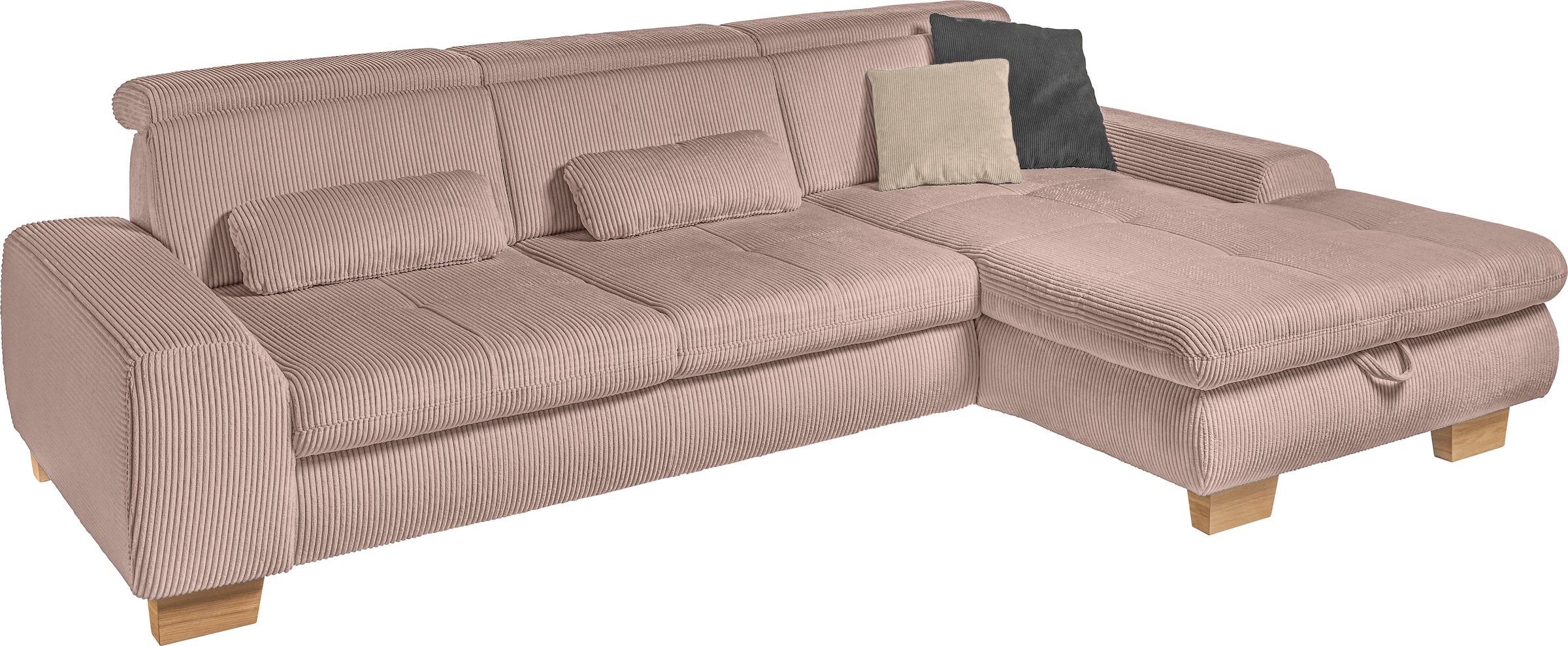 set one by Musterring Ecksofa »SO 3400«, mit Canape und verschiedenen Funktionen, Kaltschaum, B307 x T195 cm