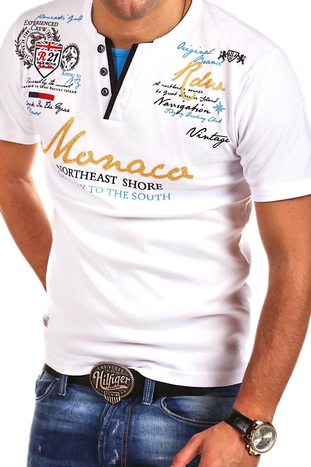 behype T-Shirt "MONACO", in modernem Design günstig online kaufen