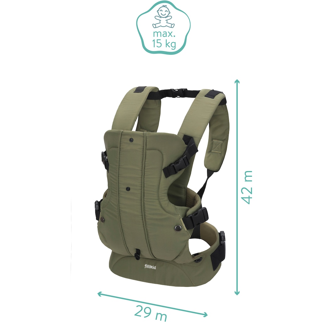 Fillikid Bauchtrage »Sport, olive«, bis 15 kg