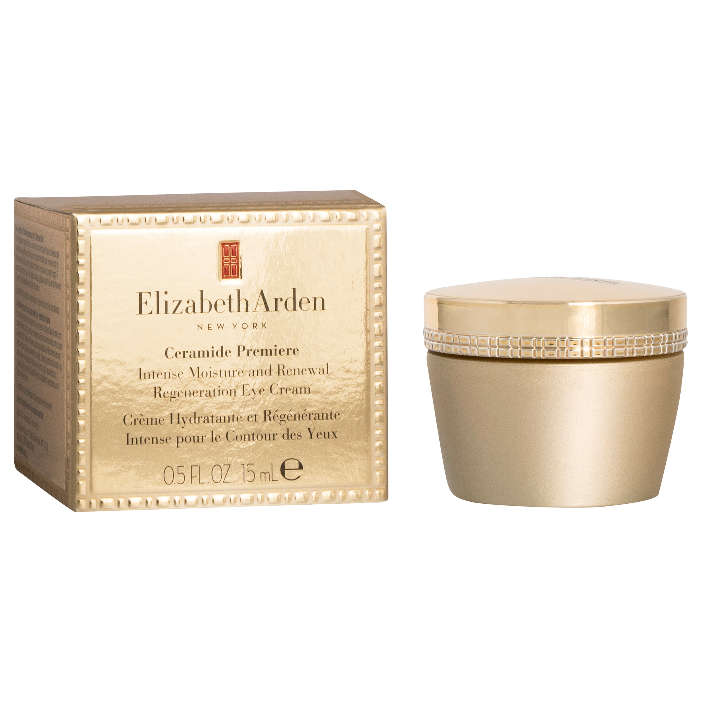 ELIZABETH ARDEN Damen Augencreme "CERAMIDE PREMIERE INTENSE MOISTURE AND RENEWAL REGENERATION EYE CREAM", 15ml, gold, Augenpflegemittel, für gezielte