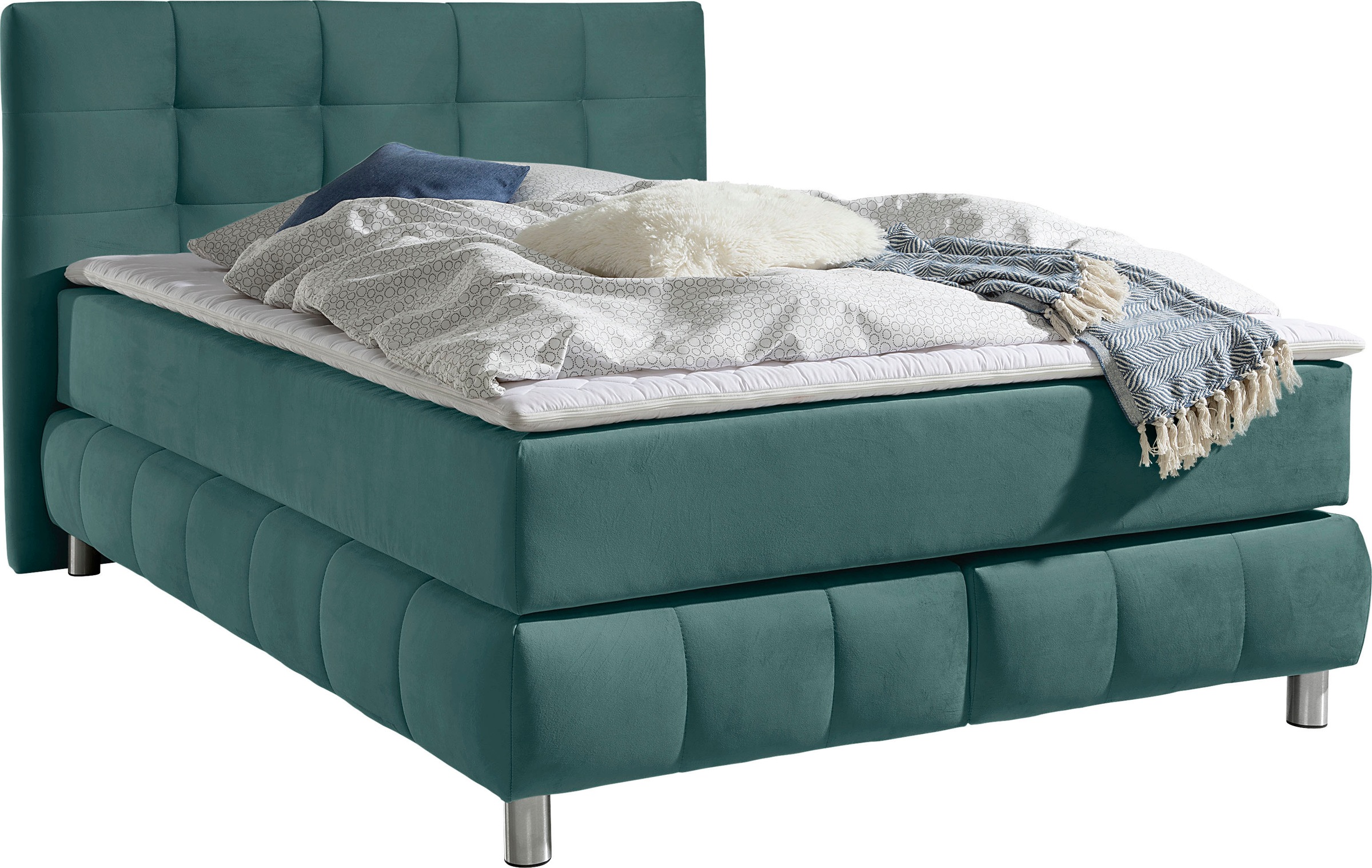 Home affaire Boxspringbett "Salo" incl. Topper, 6 Breiten, 2 Härtegrade, TF günstig online kaufen