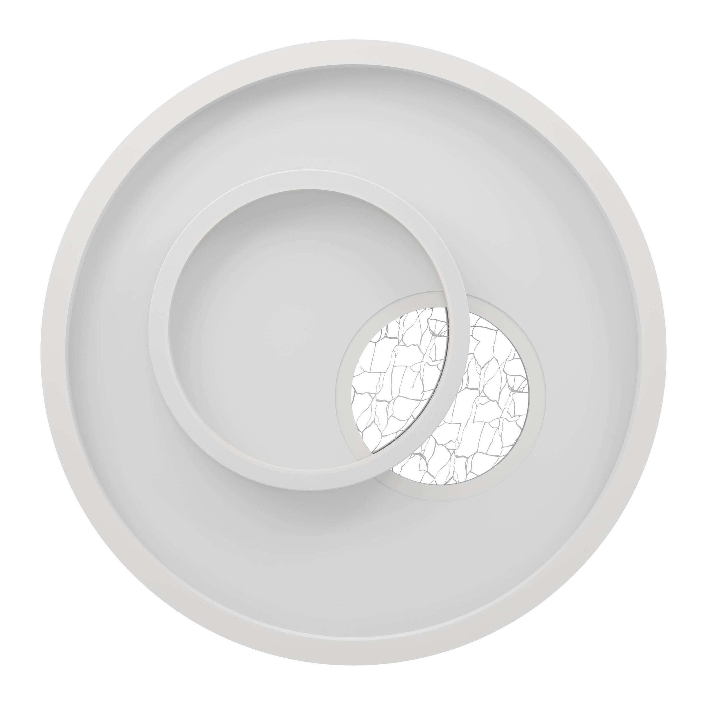 EGLO Deckenleuchte »Tiriolo Deckenlampe, Wohnzimmerlampe, Metall, Kunststoff, Flurlampe« LED-Modul 1 Stk. Neutralweiß Wand-/Deckenleuchte - H6 x Ø38 cm - weiß, silber - 14W;8,5W inkl.