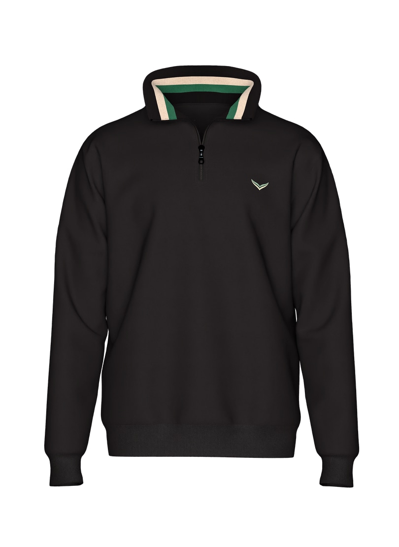 Trigema Sweatshirt »TRIGEMA Troyer mit kontrastfarbigen Elementen«
