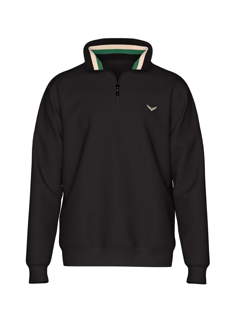 Trigema Sweatshirt "TRIGEMA Troyer mit kontrastfarbigen Elementen" günstig online kaufen