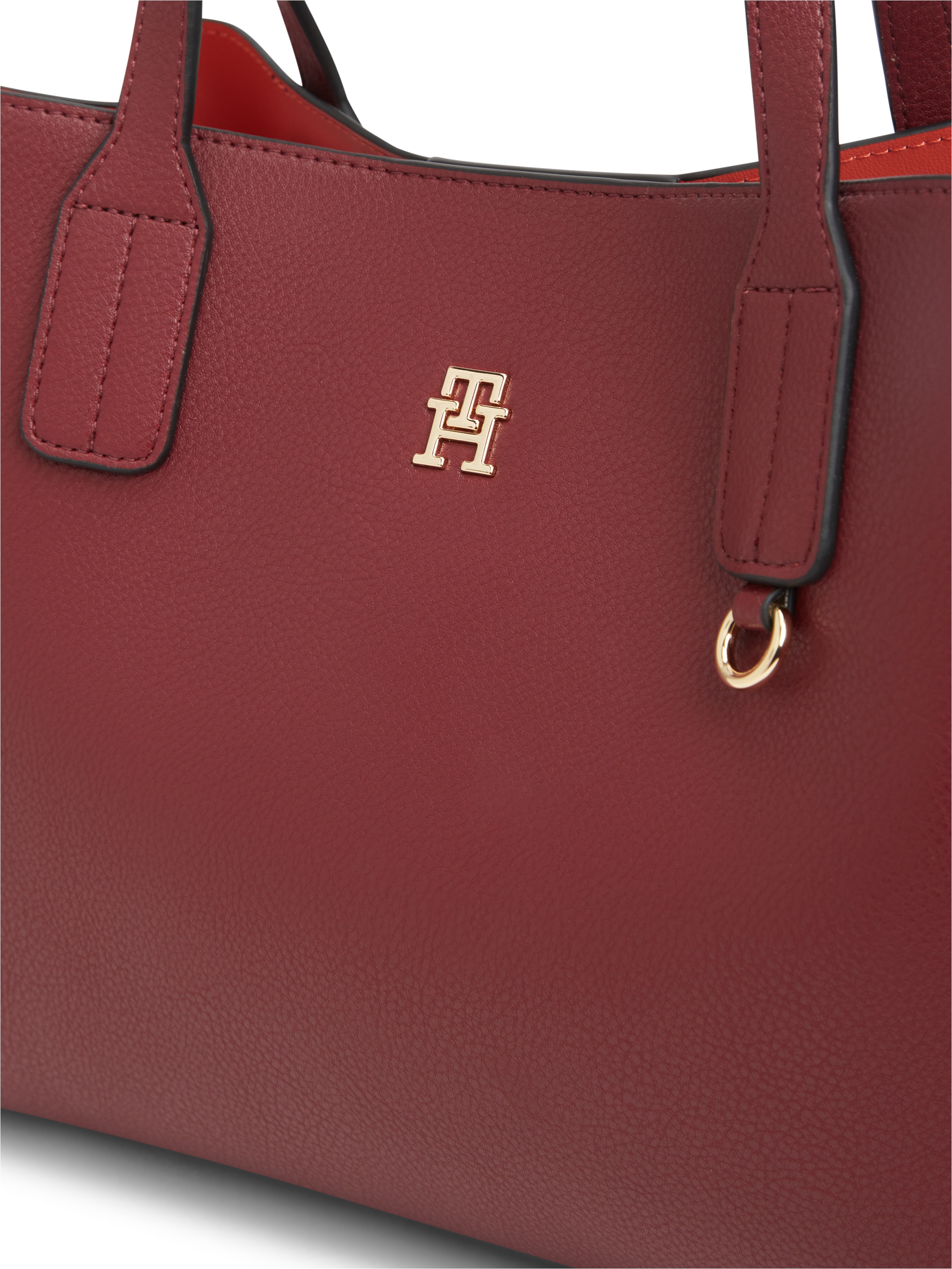 Tommy Hilfiger Henkeltasche »TH ICON MINI SATCHEL« Damen Tragetaschem Umhängetasche mit abnehmbarem RV-Täschchen