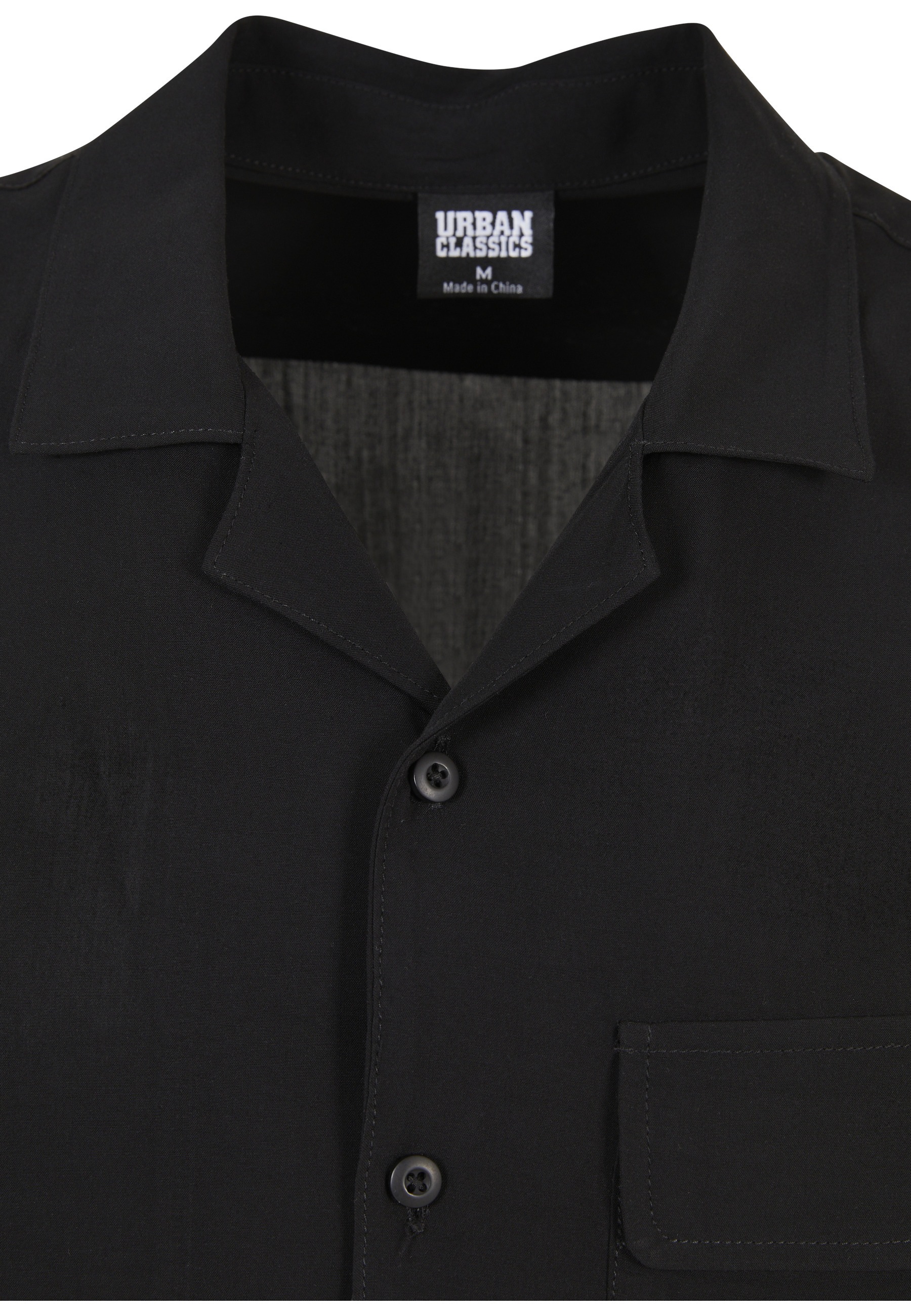 URBAN CLASSICS Kurzarmhemd »Urban Classics Herren Viscose Camp Shirt« 1 Stk.