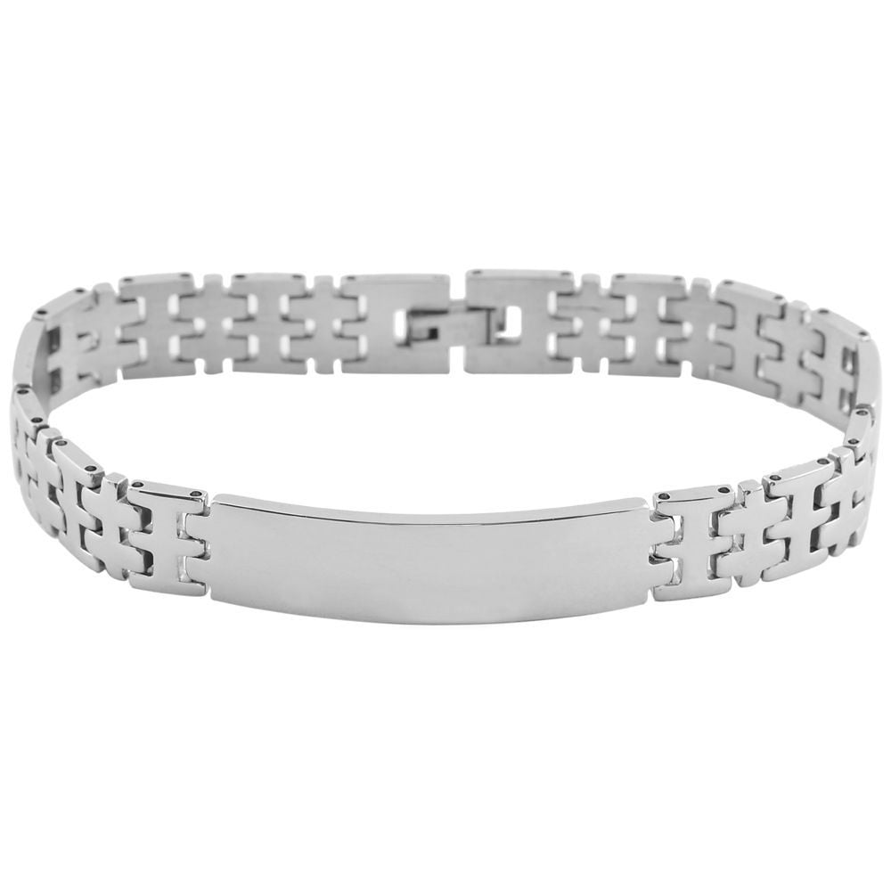 ADELIA ́S Damen Gliederarmband "Armband – Gliederarmband aus Edelstahl 20 cm", 20cm, Edelstahl, silber, Edelstahl, Armbänder, Perfekt zum Verschenken