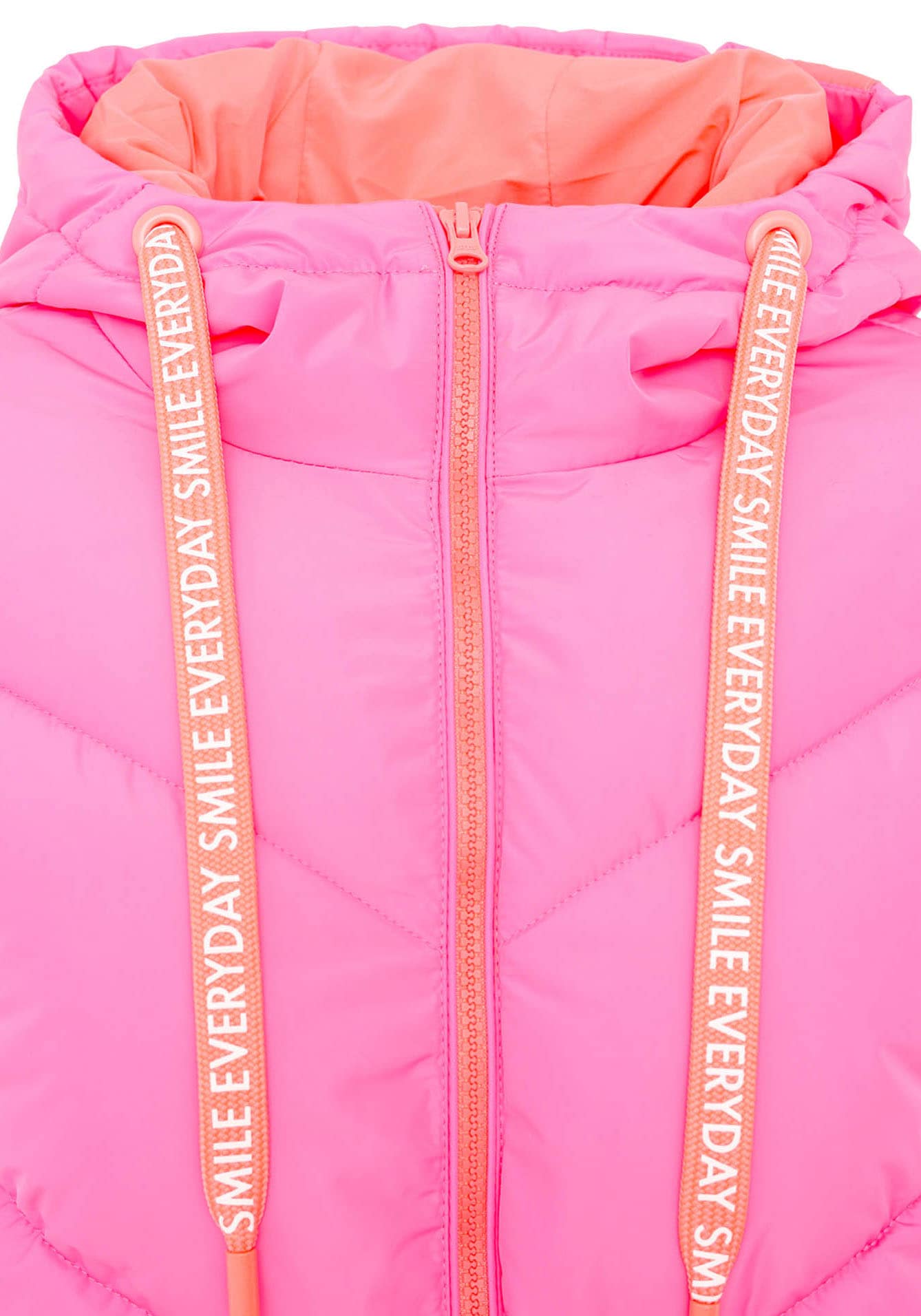 Zwillingsherz Steppjacke »"Good Vibes Only"«, mit Kapuze, mit Kapuze, Backprint und bedrucktem Zugband