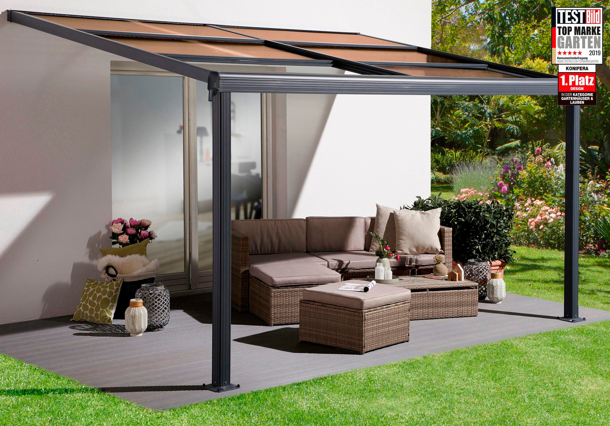 KONIFERA Terrassendach "Barcelona Nova" BxT: 390x300 cm