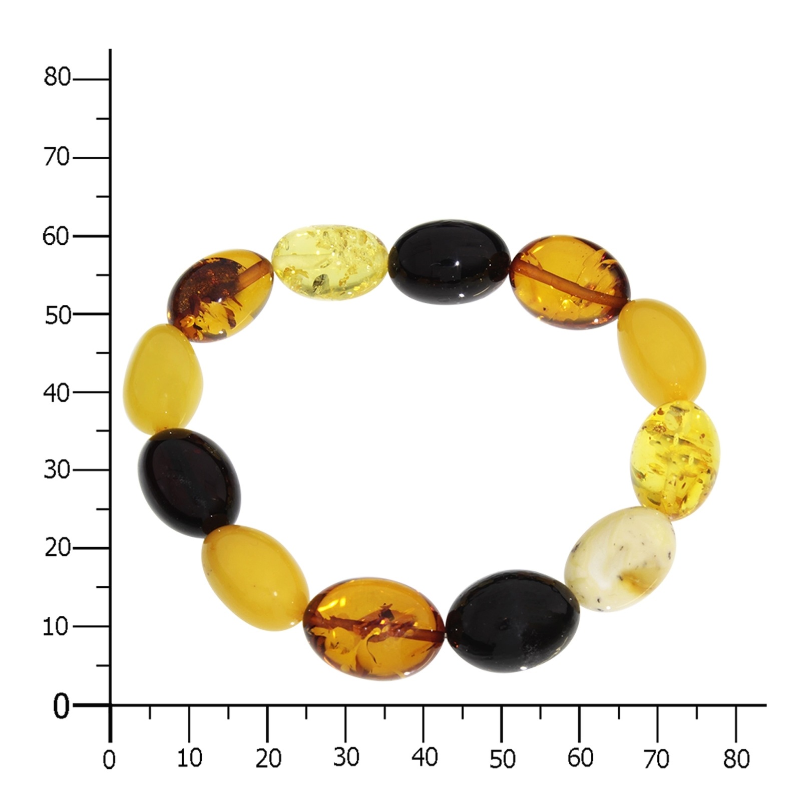 OSTSEE-SCHMUCK Armband »- Olive 18 x 12 mm - Bernstein -,«