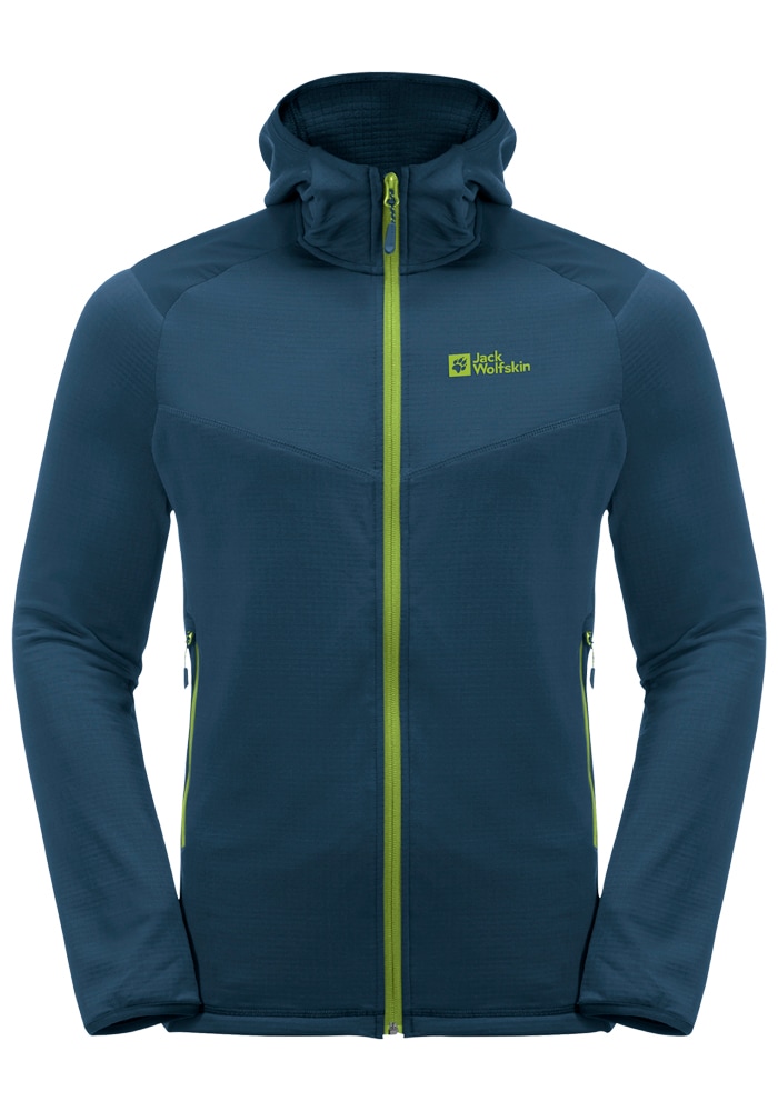 Jack Wolfskin Fleecejacke »KOLBENBERG HOODED FZ M«, mit Kapuze