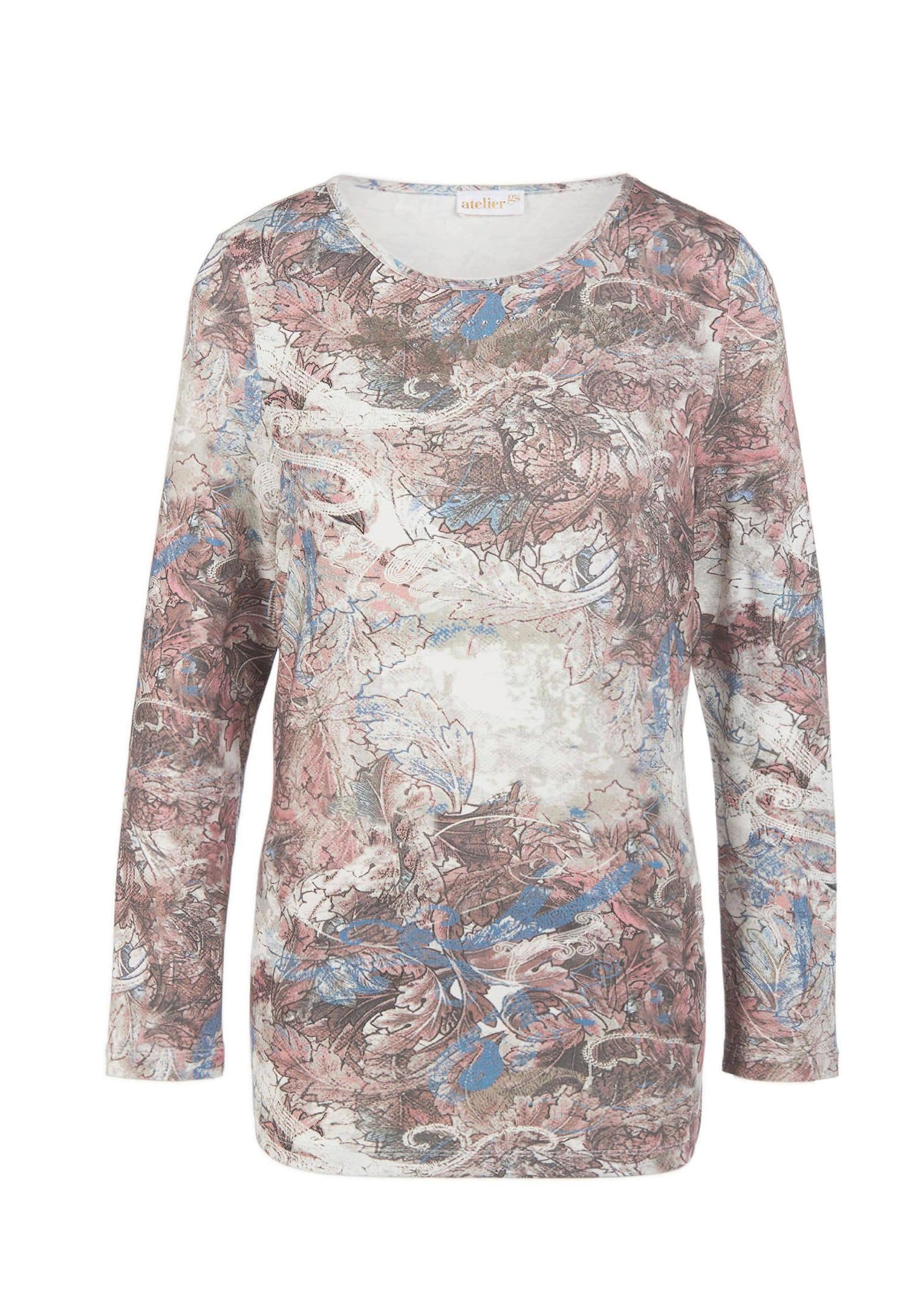 GOLDNER Print-Shirt "Hübsches Druckshirt mit funkelnden Ziersteinchen" günstig online kaufen