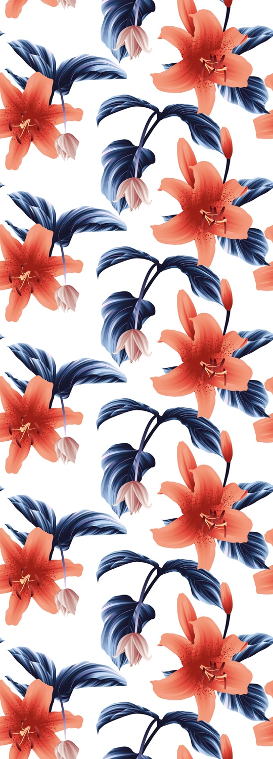 queence Vinyltapete "Frieda" Motiv bedruckt botanisch floral gemustert natürlich glatt 90x250cm, selbstklebend, kinderleichte Anbringung, Sticker