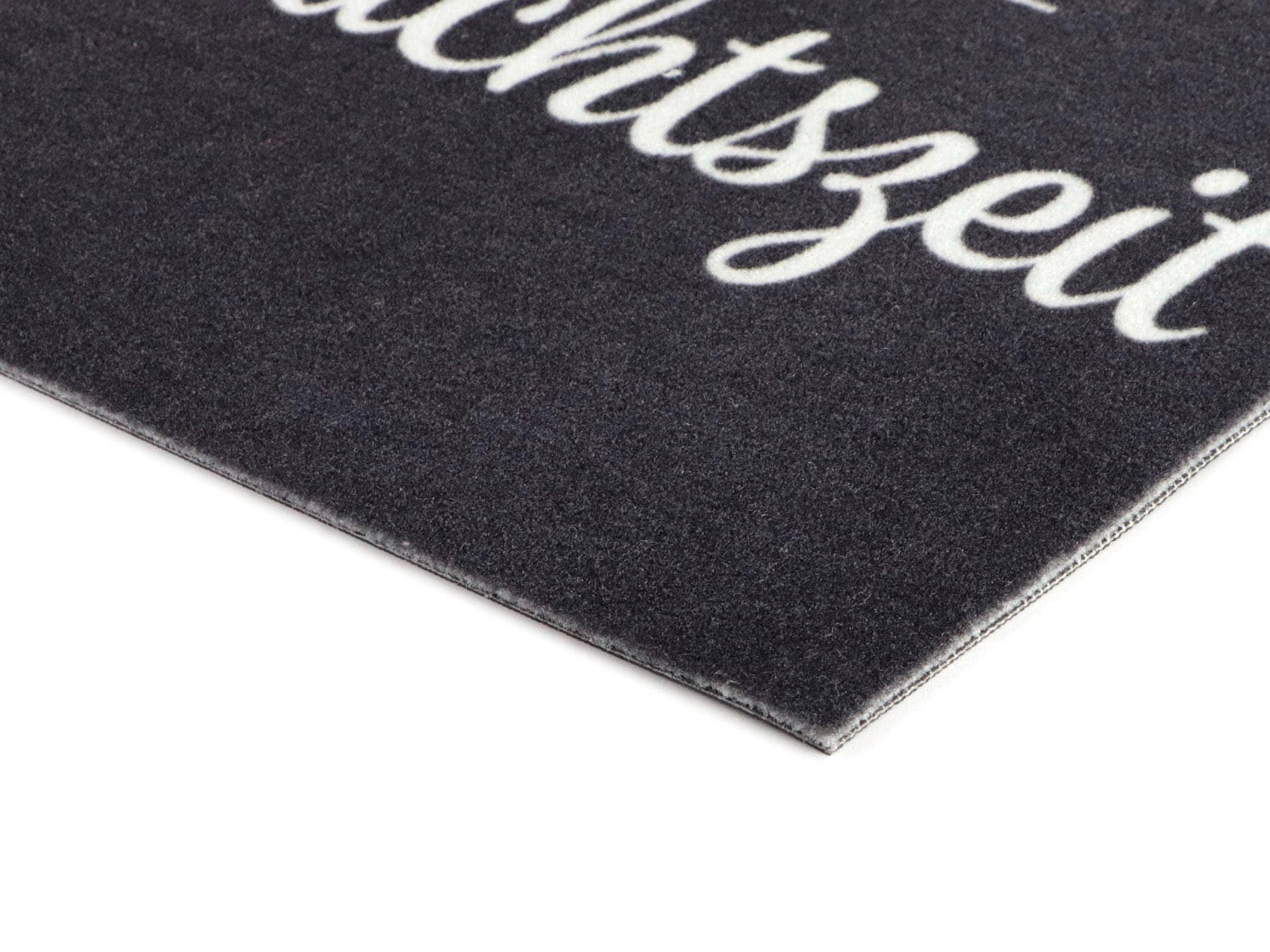 Primaflor-Ideen in Textil Fußmatte »VELVET - WEIHNACHTSZEIT, Made in Belgium«, rechteckig, 5 mm Höhe, Schmutzfangmatte, Weihnachten, mit Spruch, waschbar, rutschhemmend