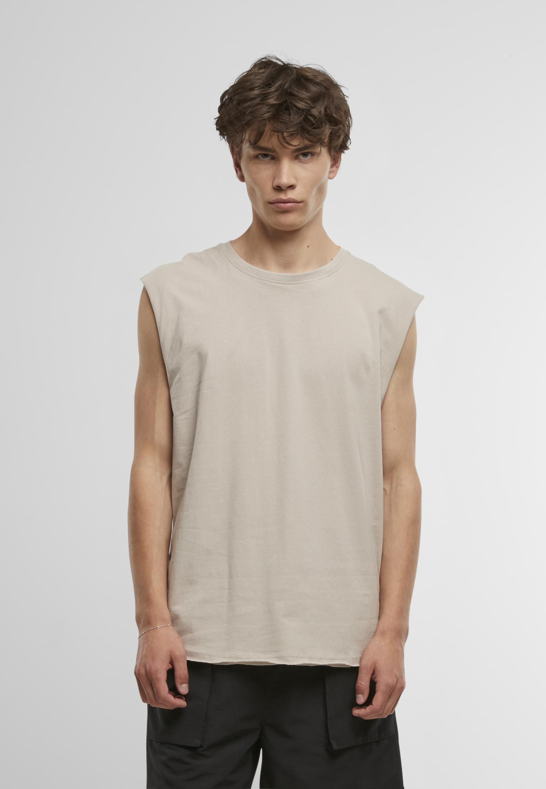 URBAN CLASSICS T-Shirt »Urban Classics Herren Open Edge Sleeveless Tee«, (1 tlg.)