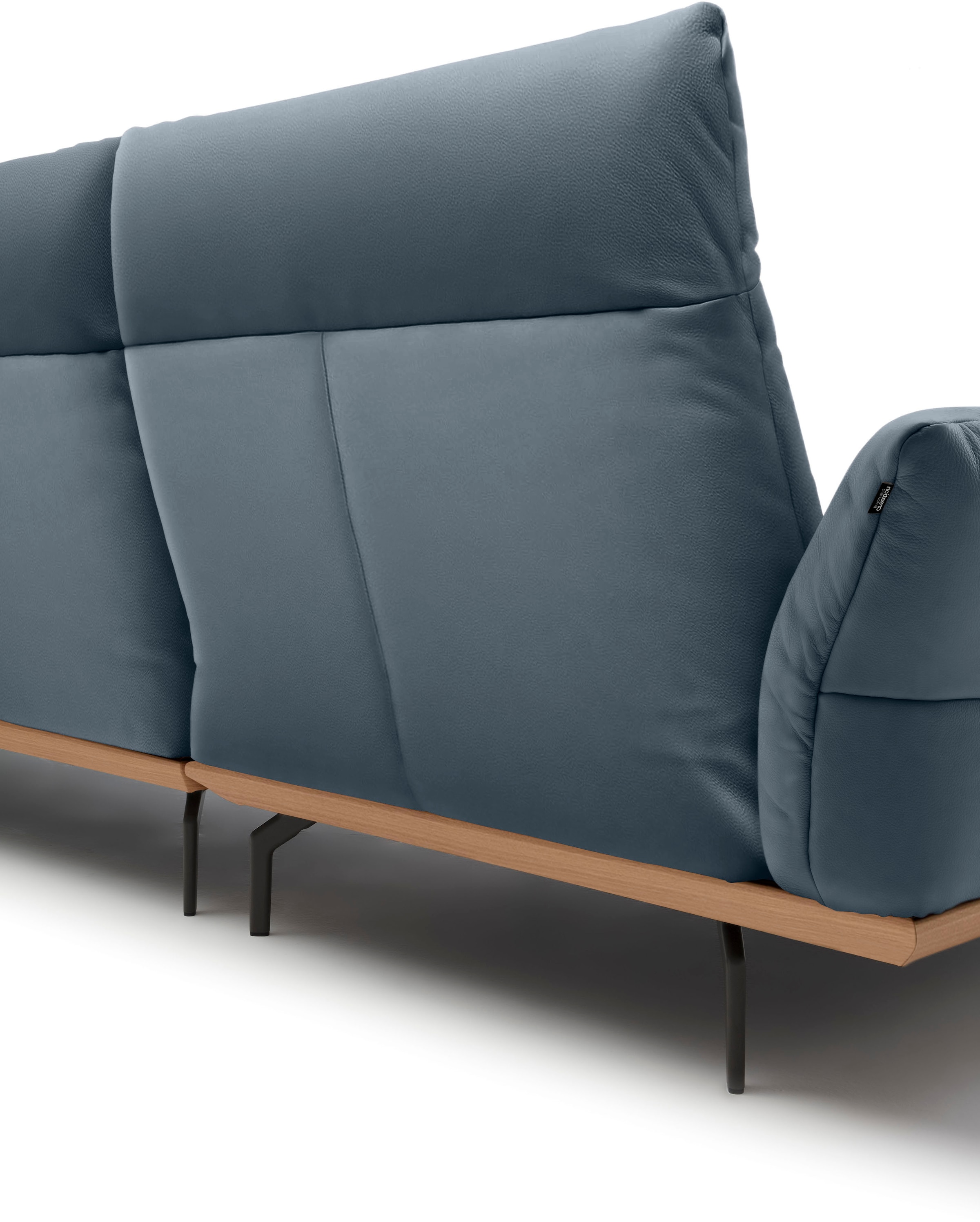 Creation BY ROLF BENZ Ecksofa »hs.460«, Sockel in Eiche, Alugussfüße in umbragrau, Breite 298 cm