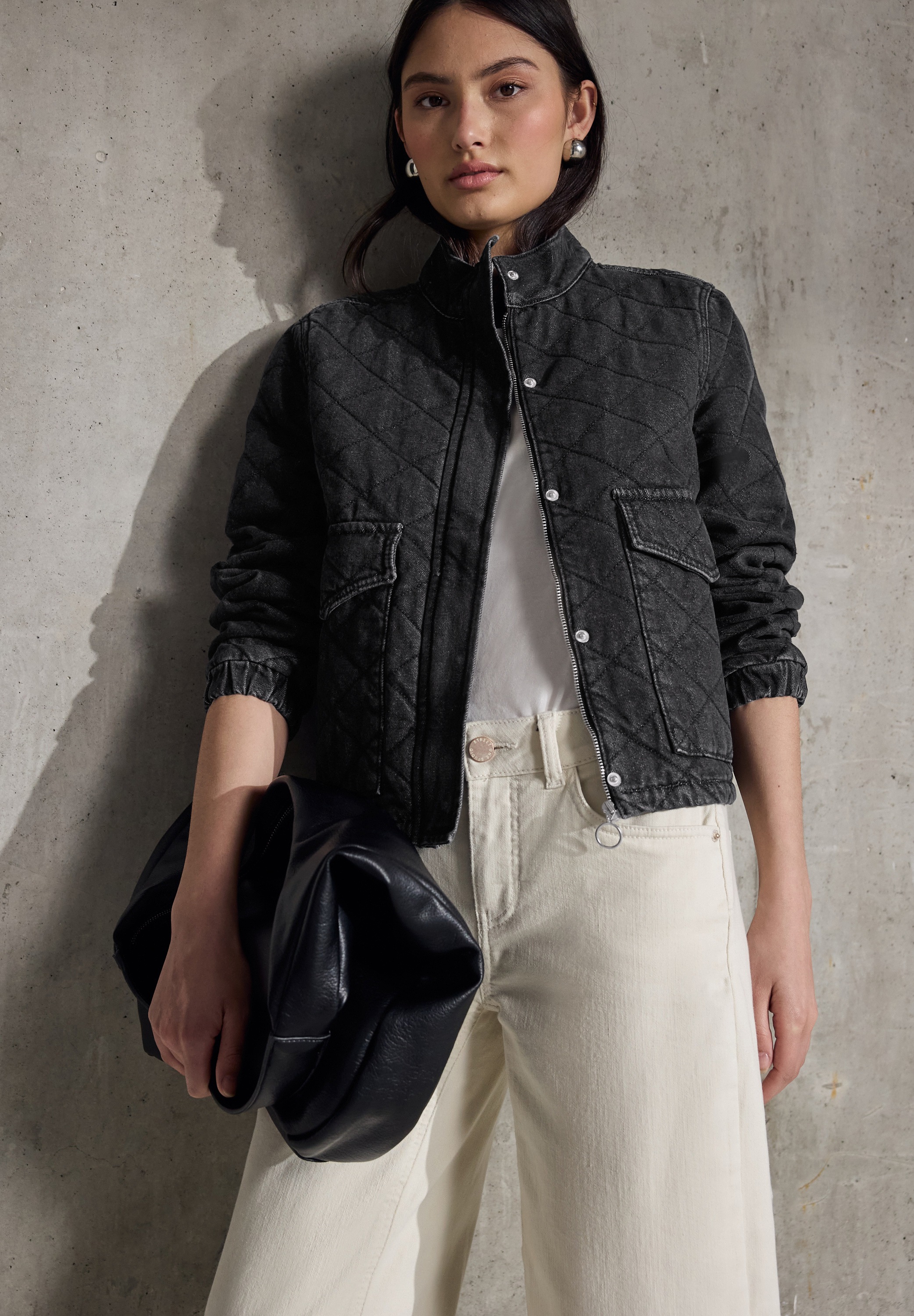 STREET ONE STUDIO Jeansjacke ohne Kapuze mit Stehkragen günstig online kaufen