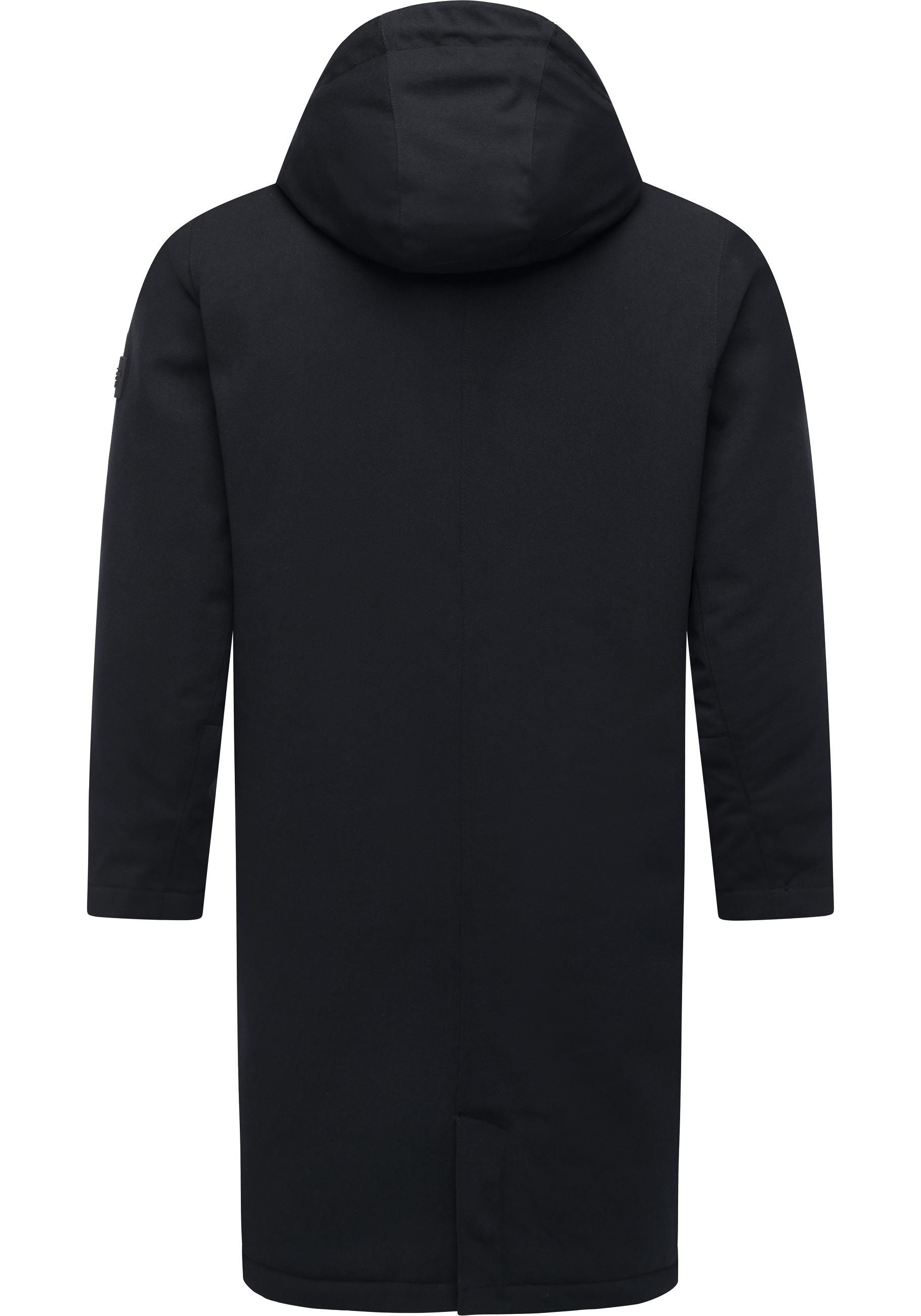 Ragwear Wintermantel »Mr Them Long«, lange wasserdichte Herren Winterjacke mit Kapuze