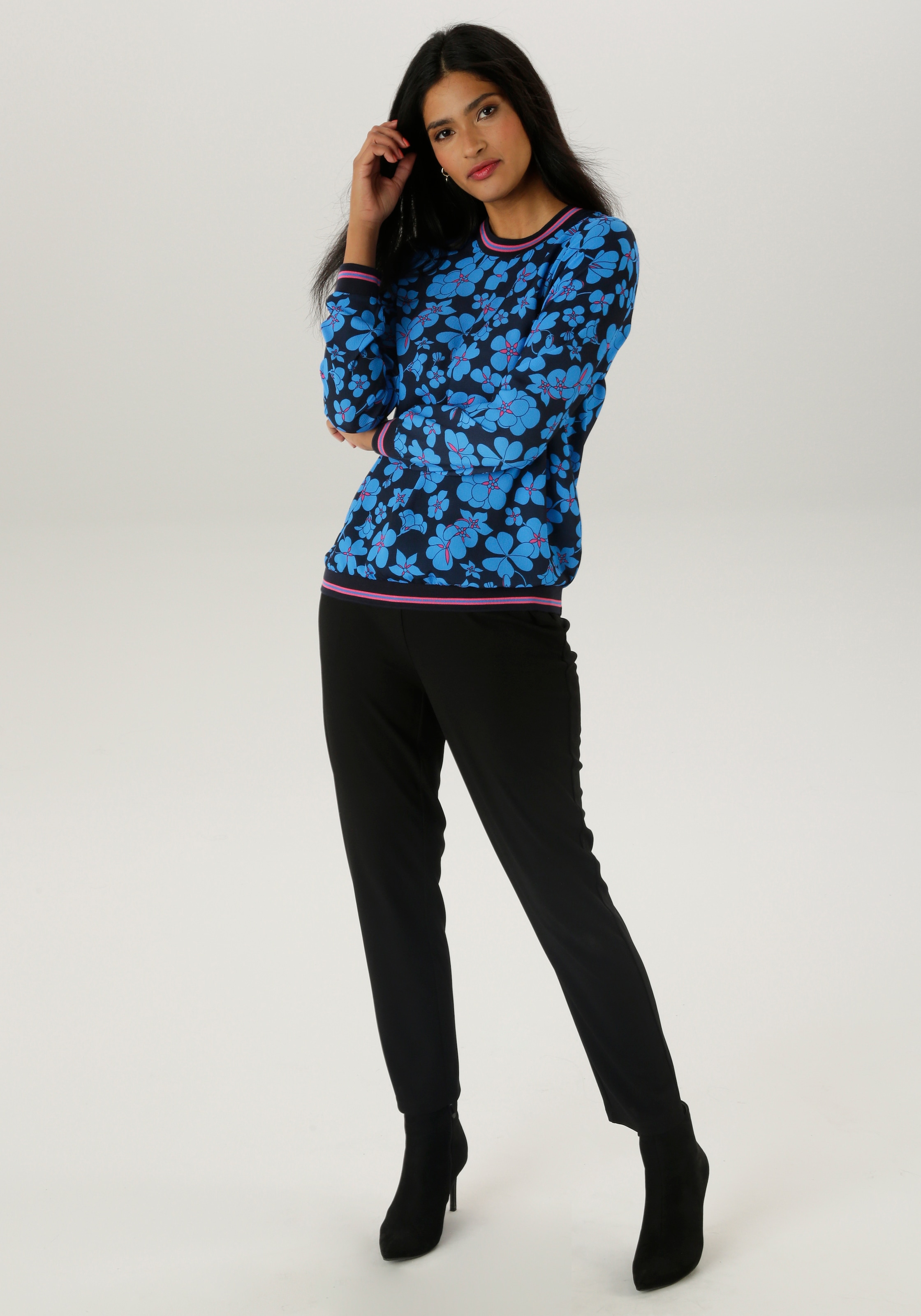 Aniston SELECTED Shirtbluse, mit sportiven Bündchen