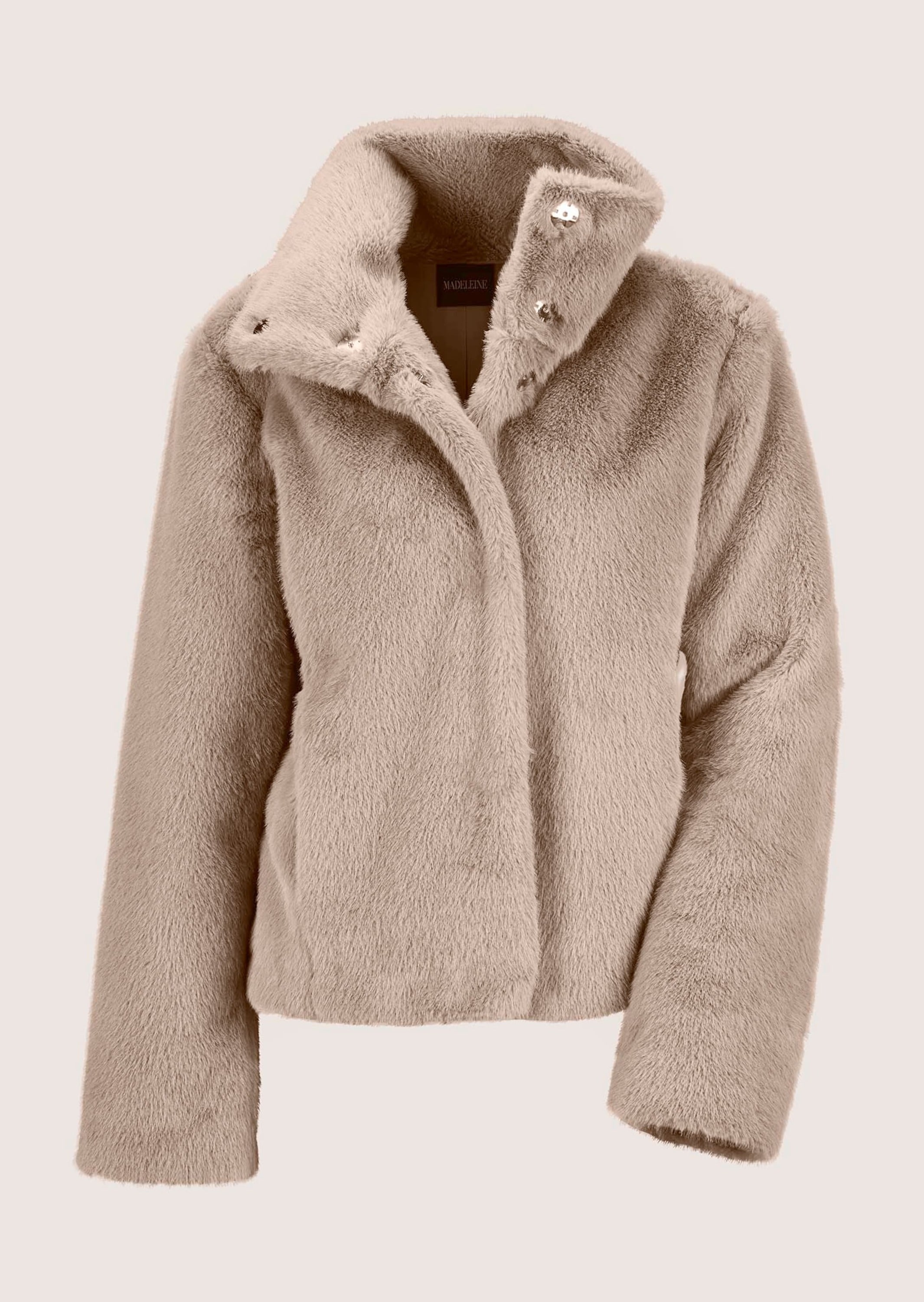 MADELEINE Kurzjacke "Jacke Webpelz-Kurzjacke mit Stehkragen" Stehkragen günstig online kaufen