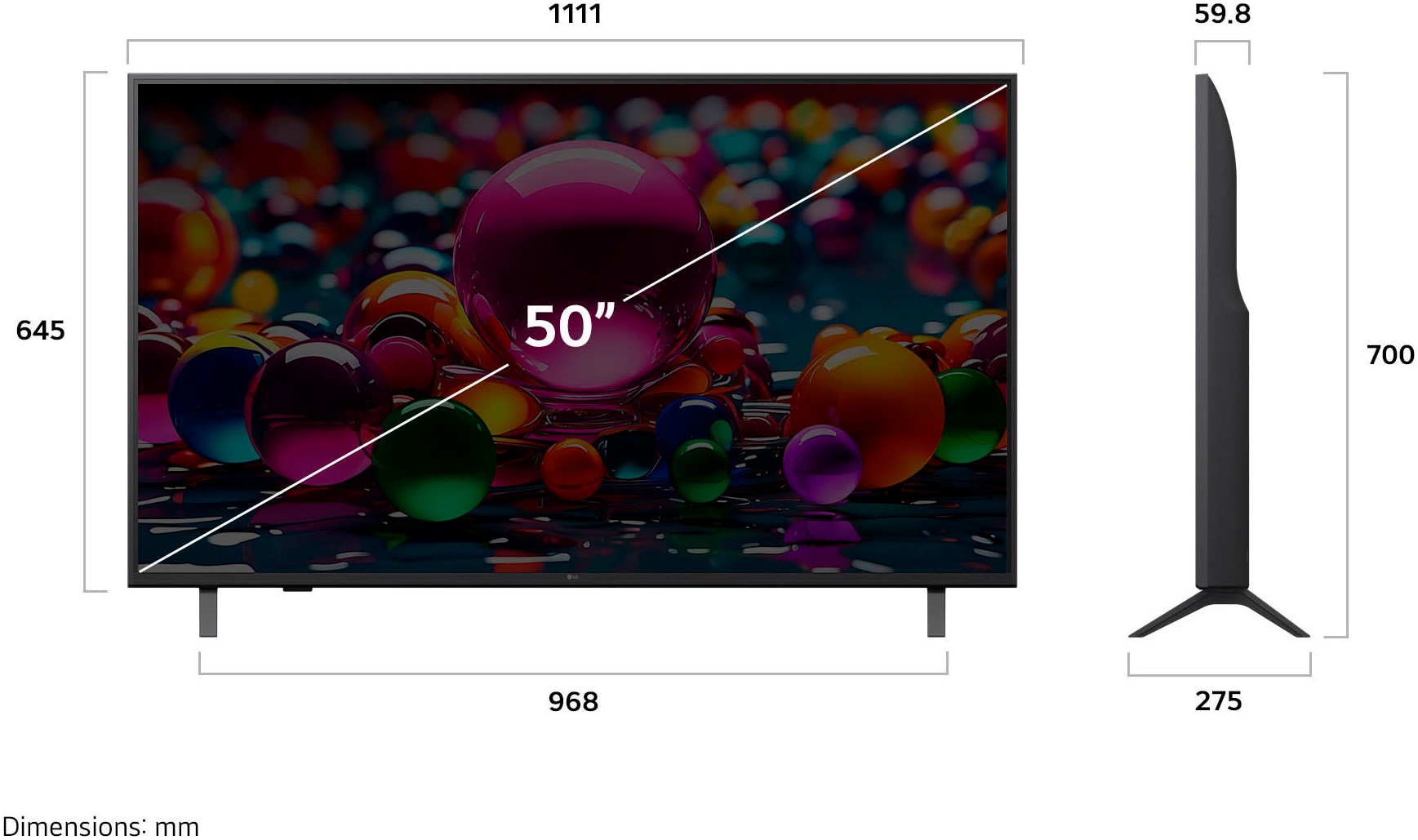 LG LED-Fernseher »50UA75006LA«, 4K Ultra HD, Smart-TV