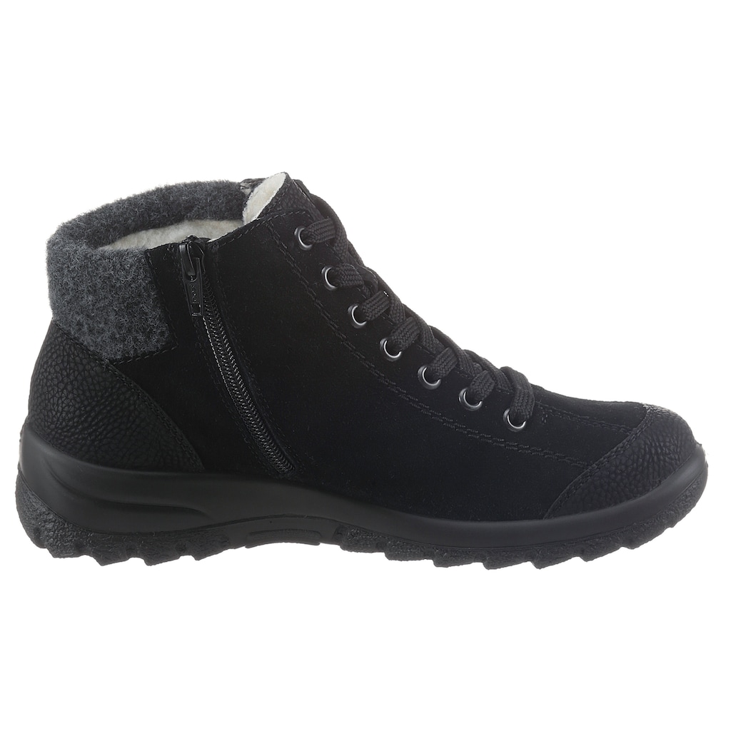 Rieker Winterboots, mit Schaftabschluss aus Filz und Rieker TEX