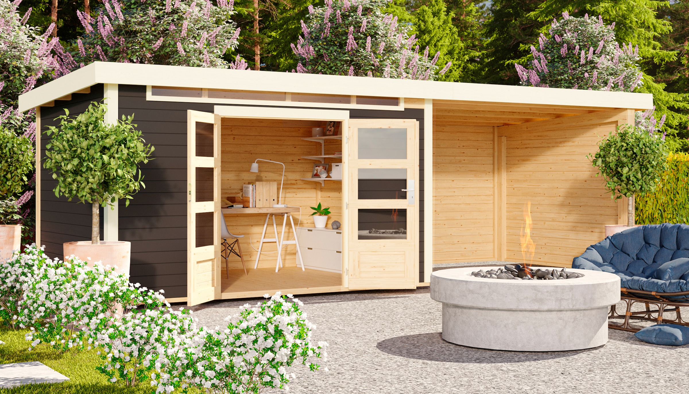 Karibu Gartenhaus "Ammersee 6" günstig online kaufen