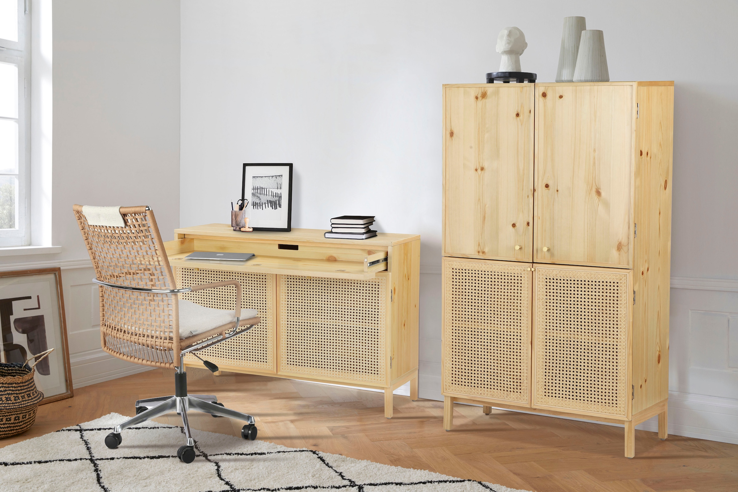 andas Sideboard »Gatwick«, ausziehbare Schreibtischplatte, Massivholz, Design by Morten Georgsen