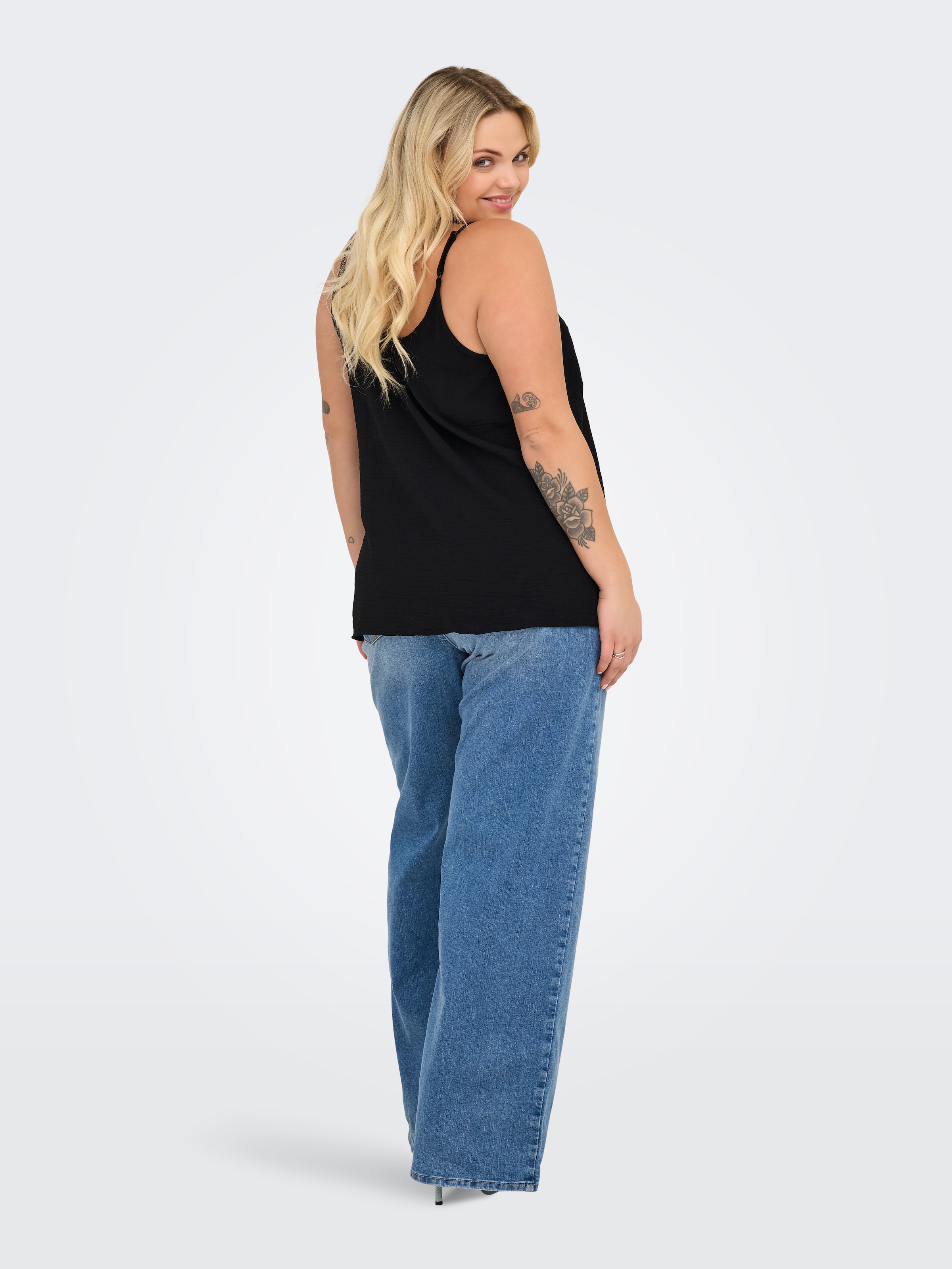 ONLY CARMAKOMA Spitzentop »CARMETTA LIFE MIX LACE SINGLET WVN«