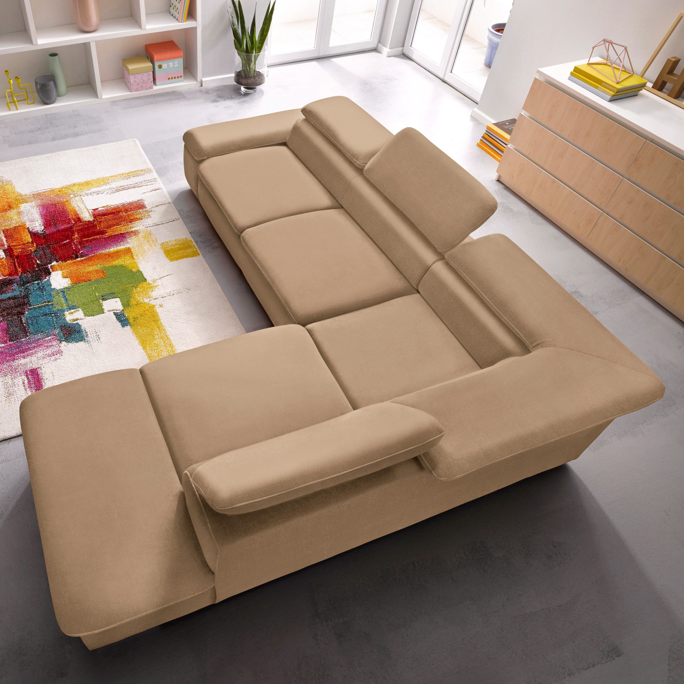 sit&more Ecksofa »Alcatraz L-Form«, wahlweise mit Bettfunktion