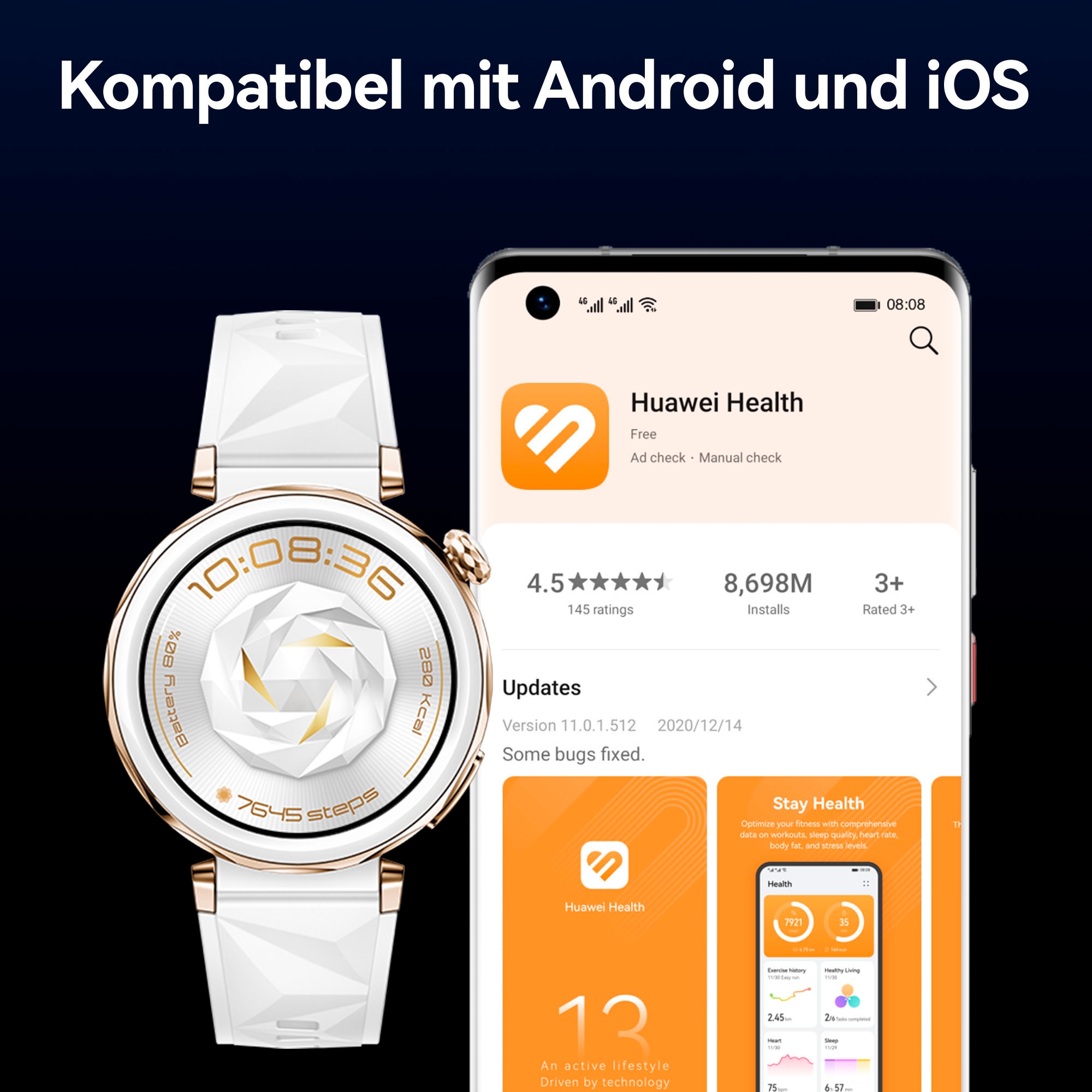 Huawei Smartwatch »Watch GT5 Pro 42MM (Jana-B29C)«, (3,35 cm / 1,32 Zoll), 4 GB,)