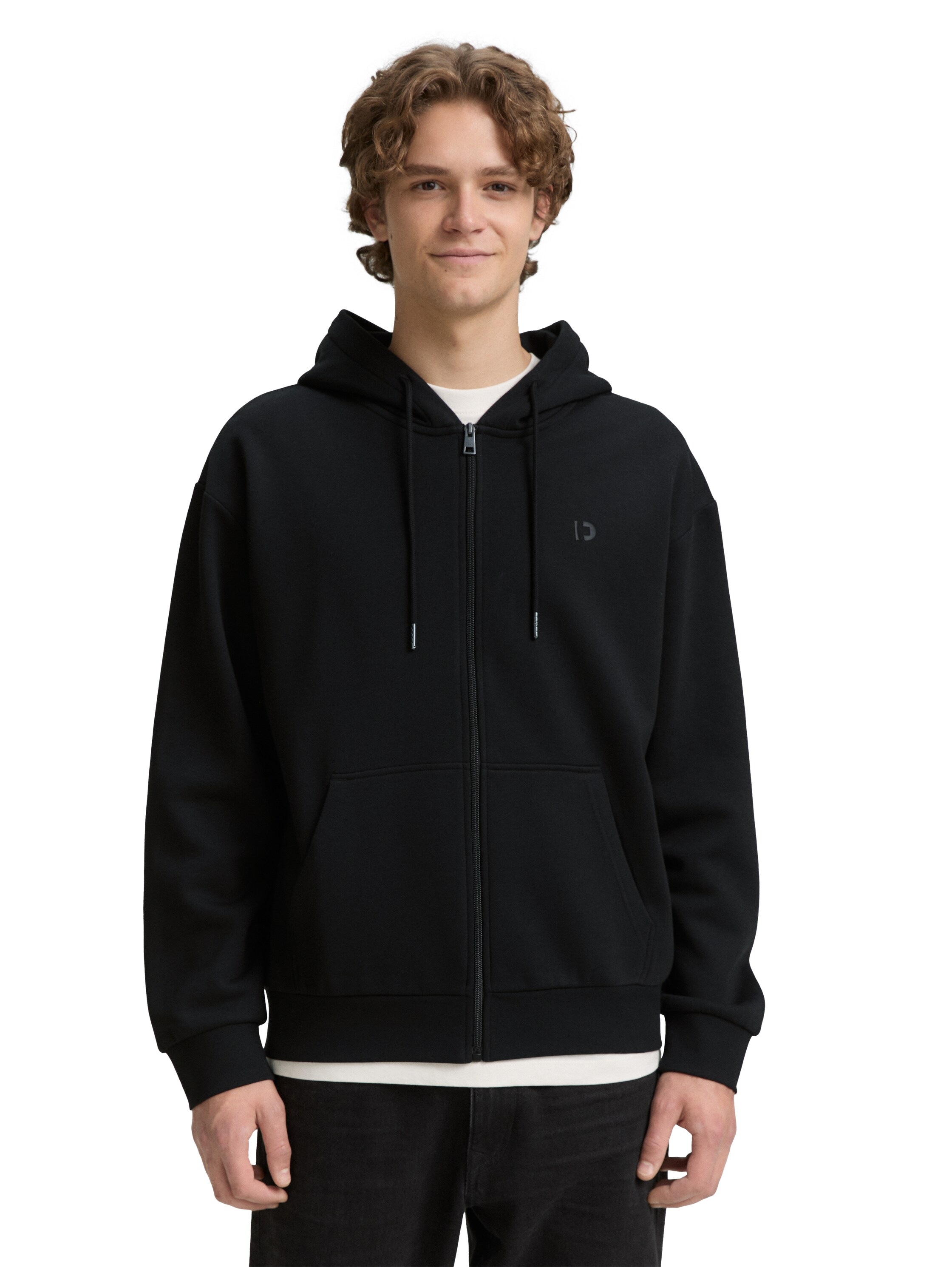 TOM TAILOR Denim Kapuzensweatjacke, mit Logostickerei günstig online kaufen