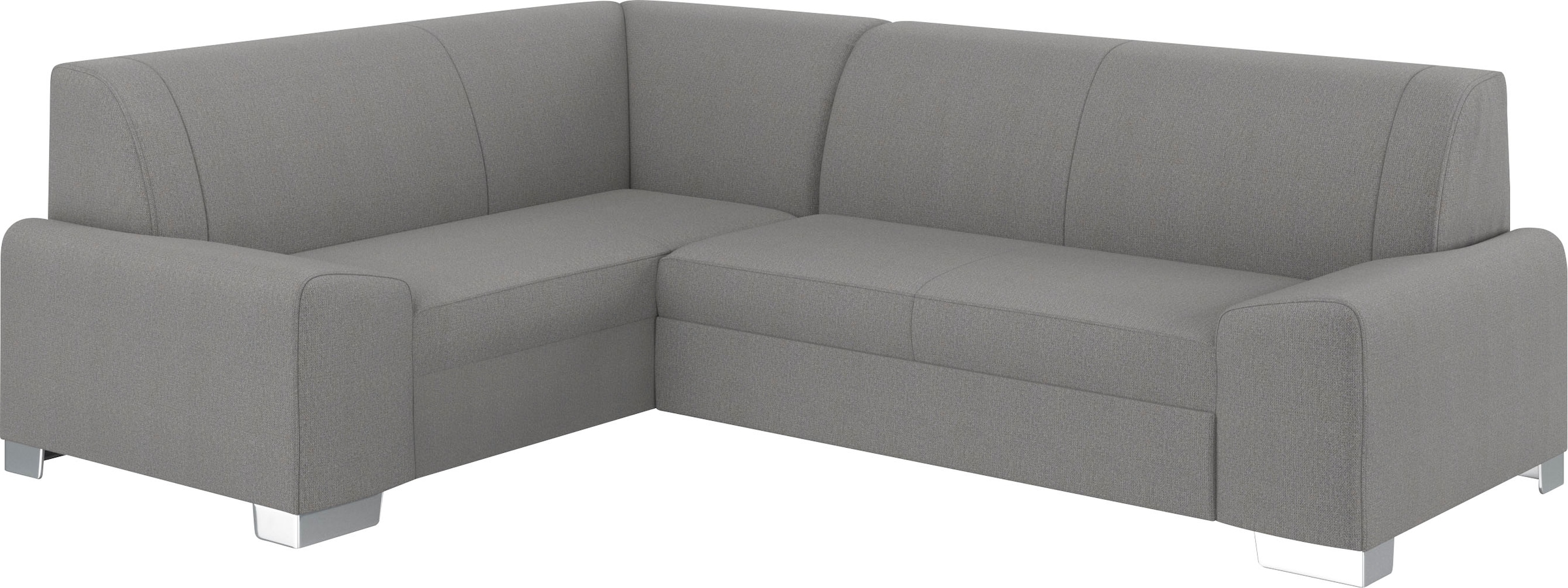 DOMO collection Ecksofa »Anzio in kubischer Formensprache, flache Armlehnen, L-Form«, Wahlweise mit Bettfunktion und Federkern für hohen Sitzkomfort