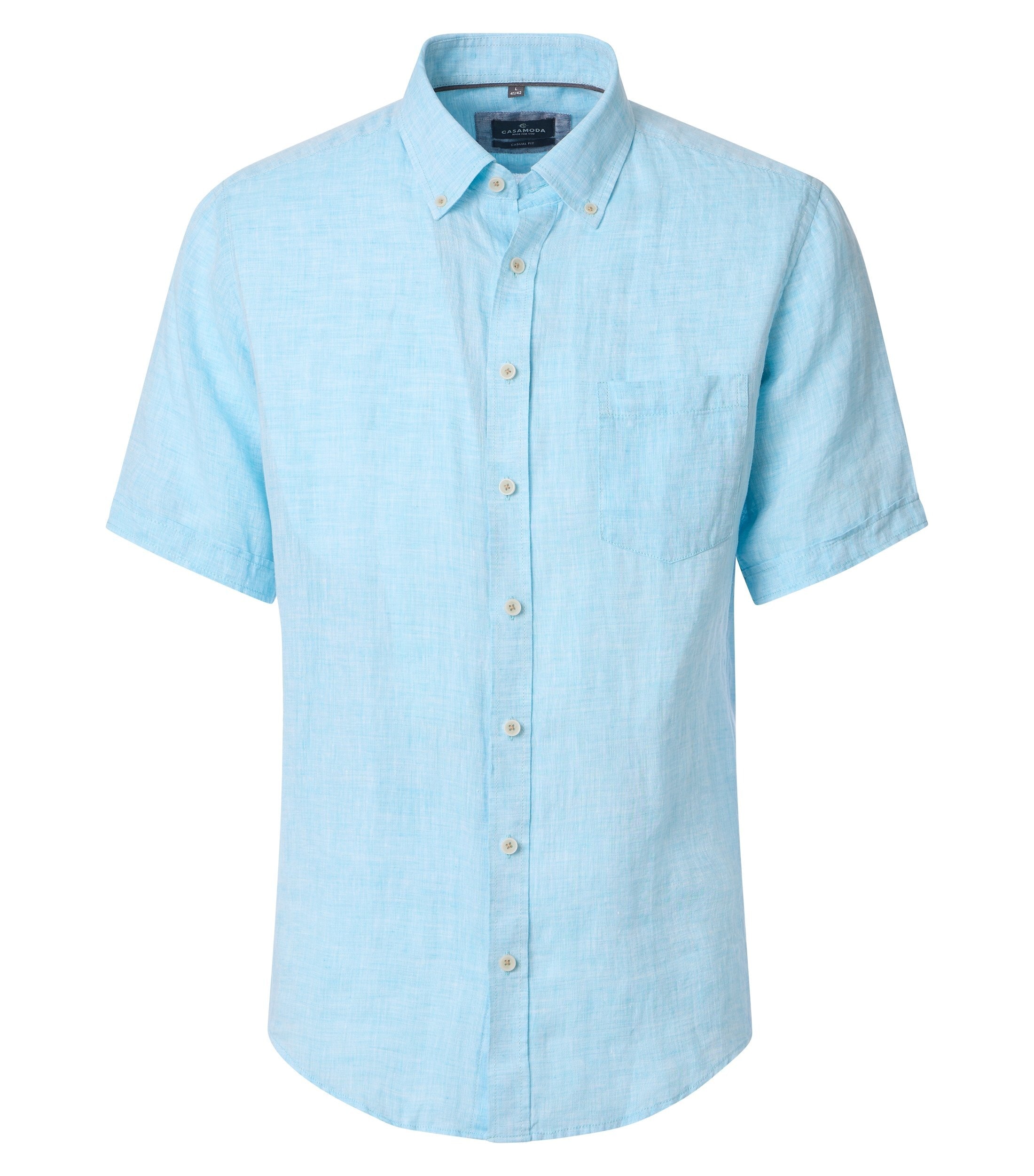 CASAMODA Kurzarmhemd "CASAMODA Leinenhemd Kurzarm uni" günstig online kaufen