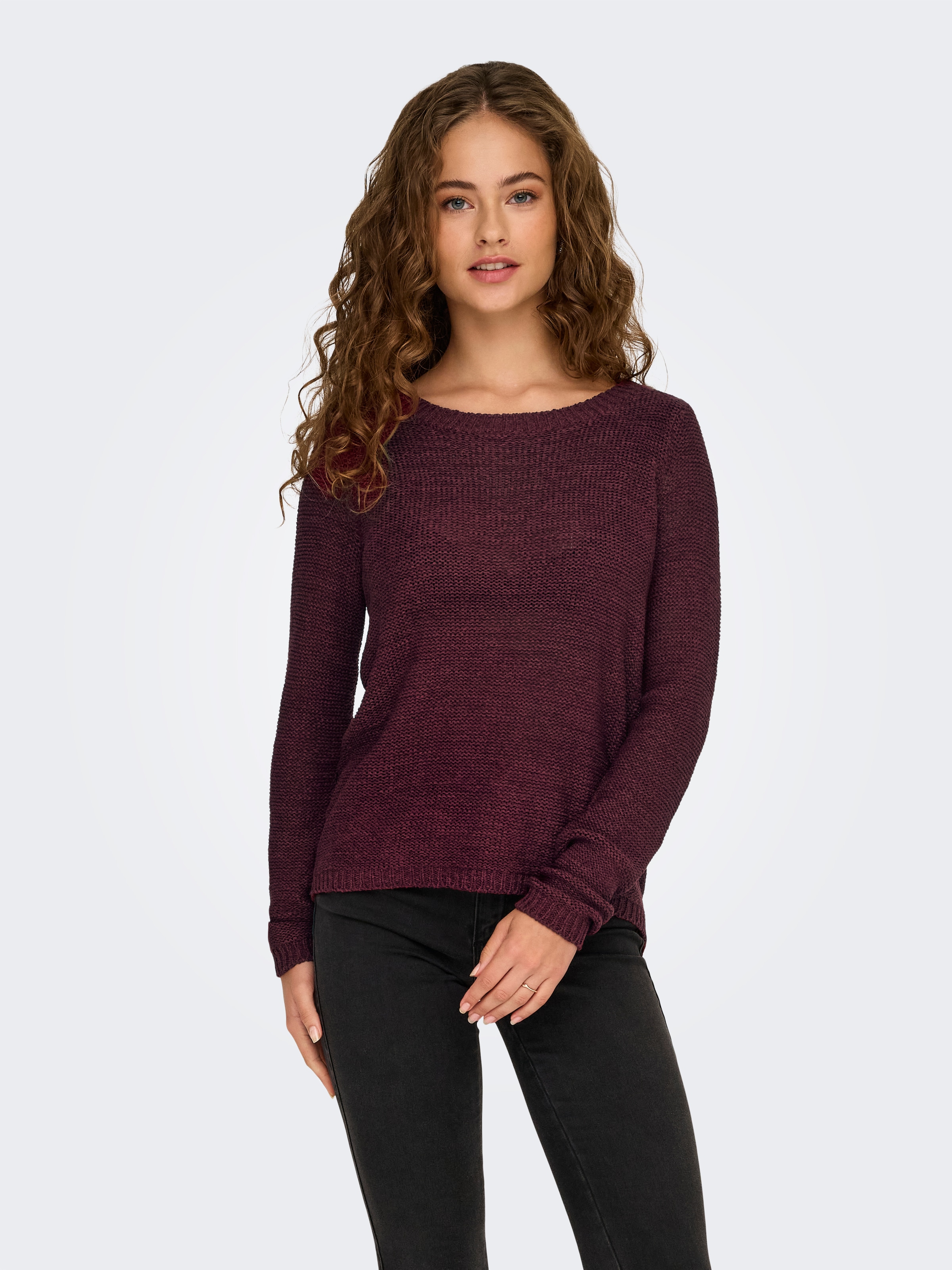 ONLY Strickpullover "ONLGEENA XO L/S PULLOVER KNT NOOS" mit Rundhalsausschn günstig online kaufen