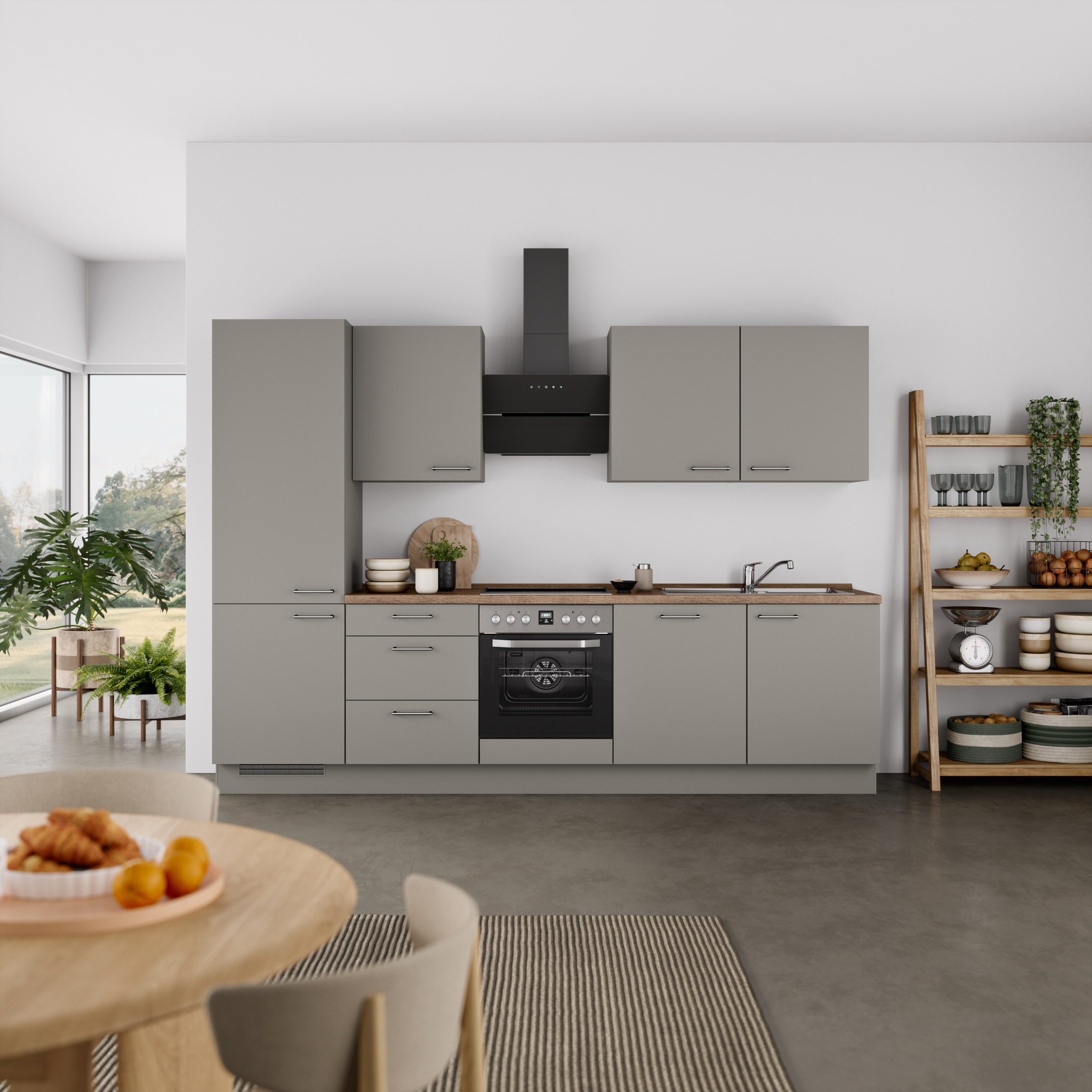 nobilia Küchenzeile ""Laser II", Ausrichtung wählbar, Breite 300 cm" vormon günstig online kaufen