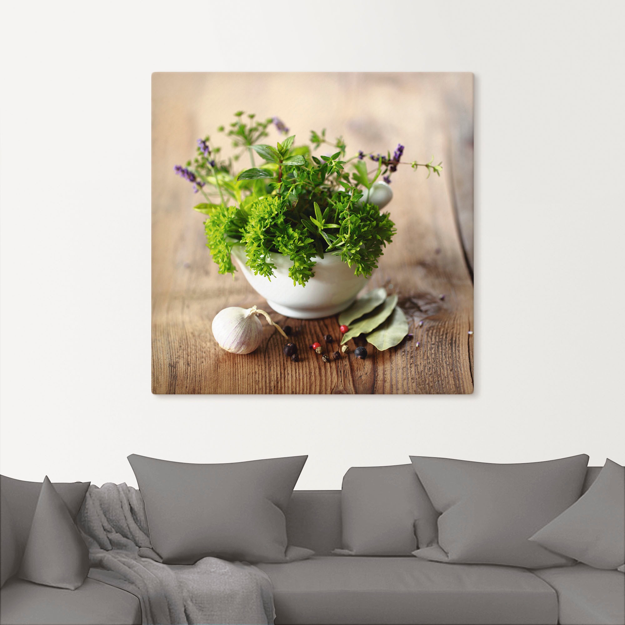 Artland Wandbild "Verschiedene Kräuter - Küche" Arrangements 1 Stk. tlg. al günstig online kaufen