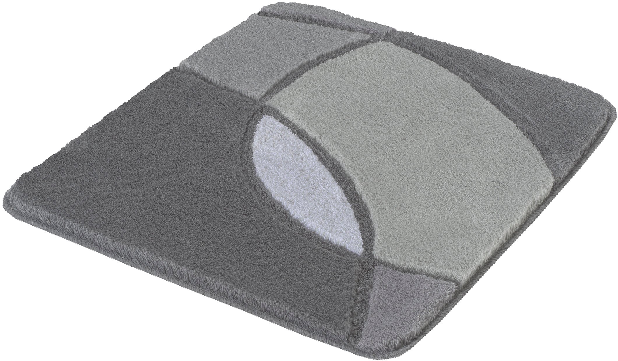 Kleine Wolke Badematte "Kent, Badvorleger, Badezimmer Teppich" Höhe 20 mm rutschhemmend beschichtet fußbodenheizungsgeeignet Badteppich, modernes Design, Hoch-Tief Effekt