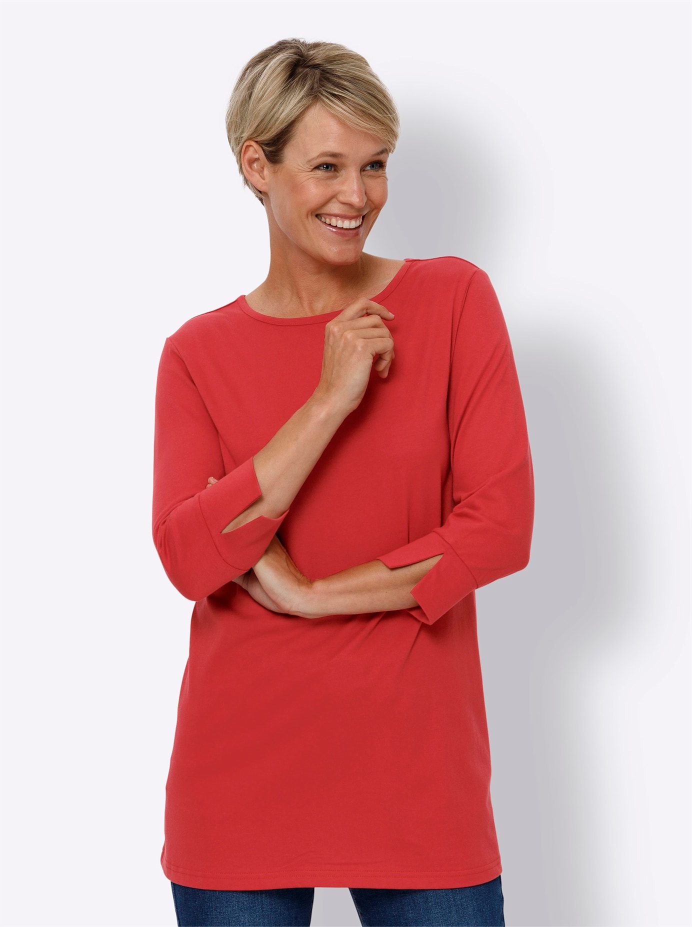 Classic Basics 3/4-Arm-Shirt "Longshirt" 1 Stk. tlg. günstig online kaufen