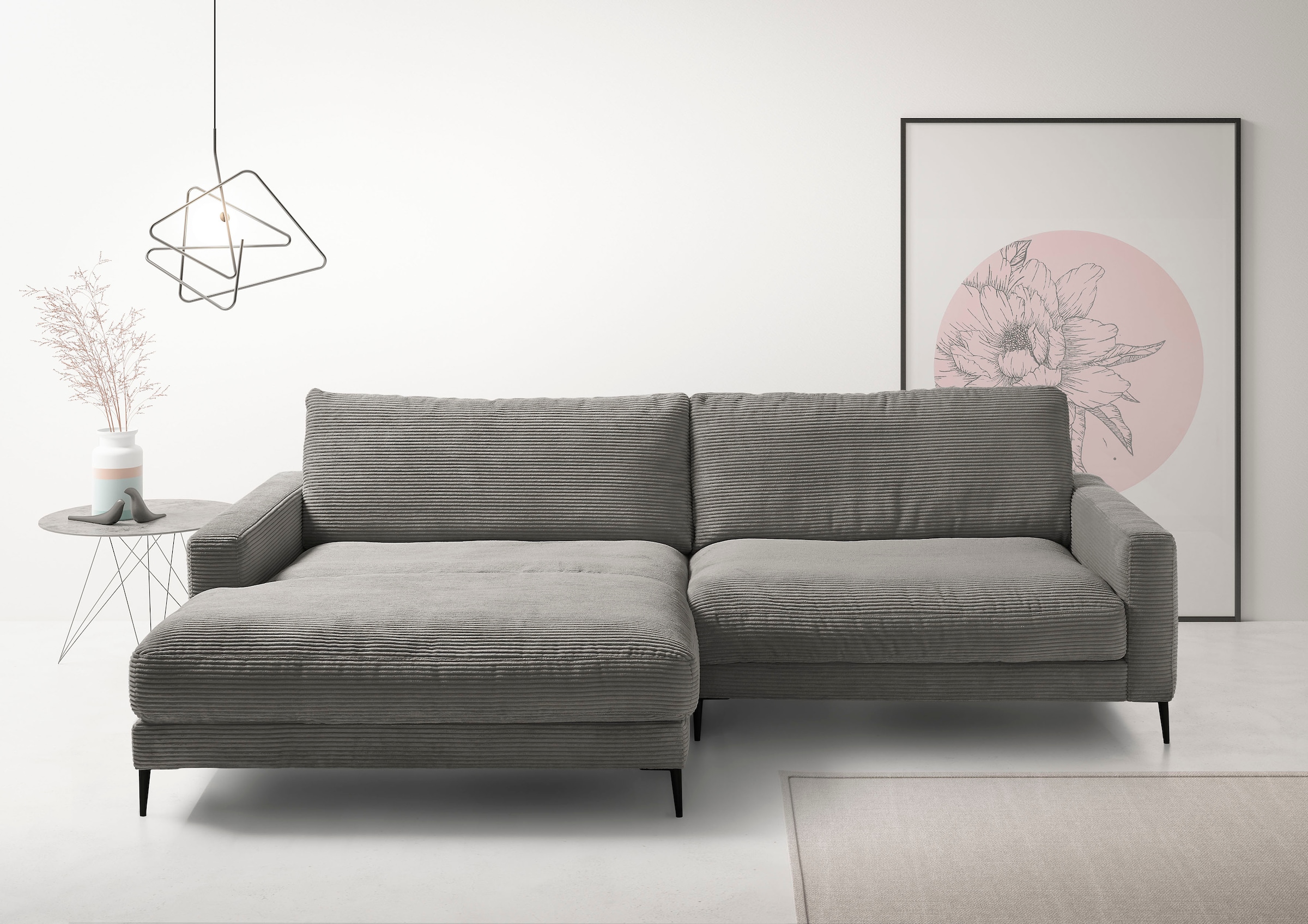 Home affaire Ecksofa "Downtown, B/T/H: 272/190/84 cm L-Form" weicher Sitzko günstig online kaufen