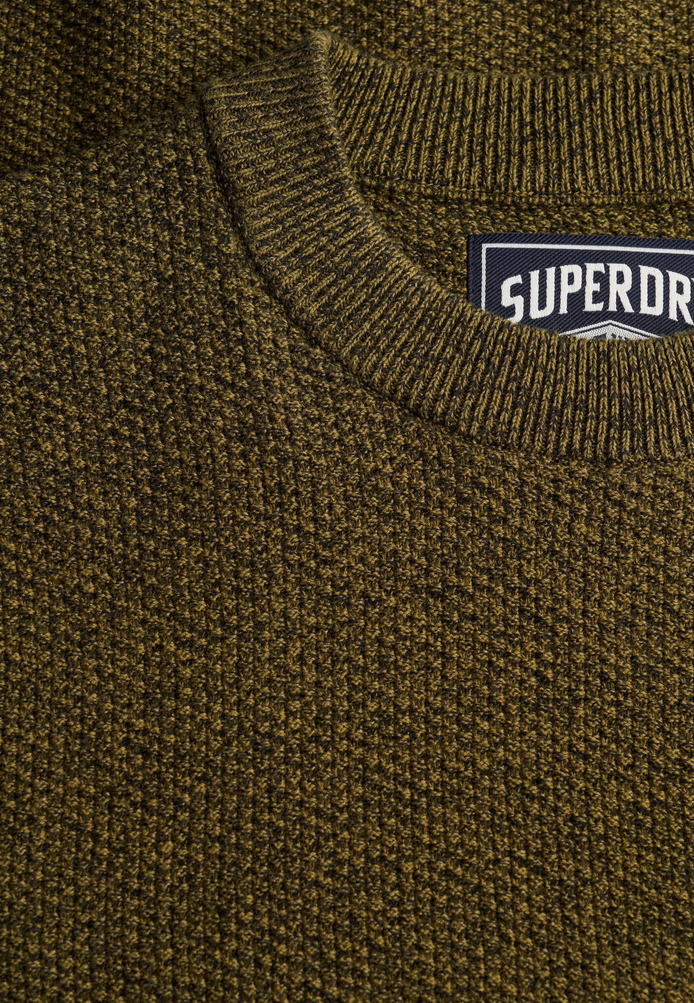 Superdry Rundhalspullover »TEXTURE KNIT JUMPER« Baumwolle, regular fit