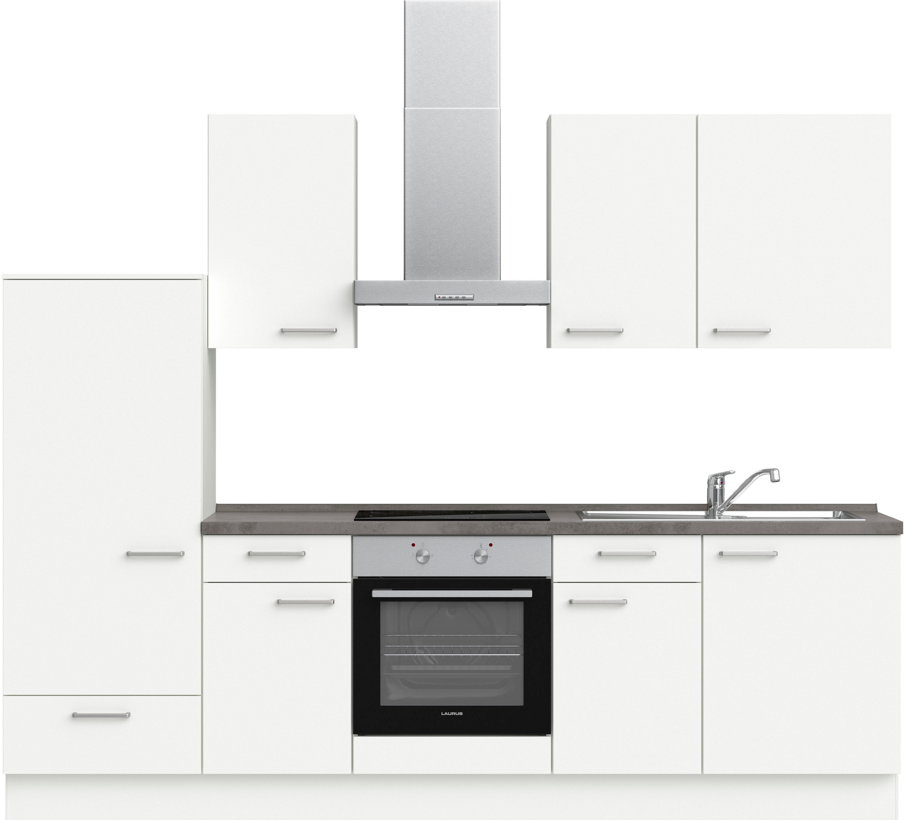 nobilia ""Touch I", NEU: individuell anpassbar mit gratis Profi-Beratung" vormontiert, Breite 270 cm, Ausrichtung wählbar, wahlw. mit E-Geräten