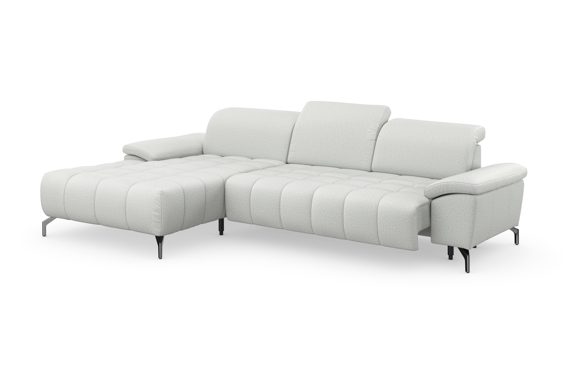 sit&more Ecksofa »Cool L-Form«, wahlweise mit Kopfteilverstellung und Vorziehsitz, motorisch